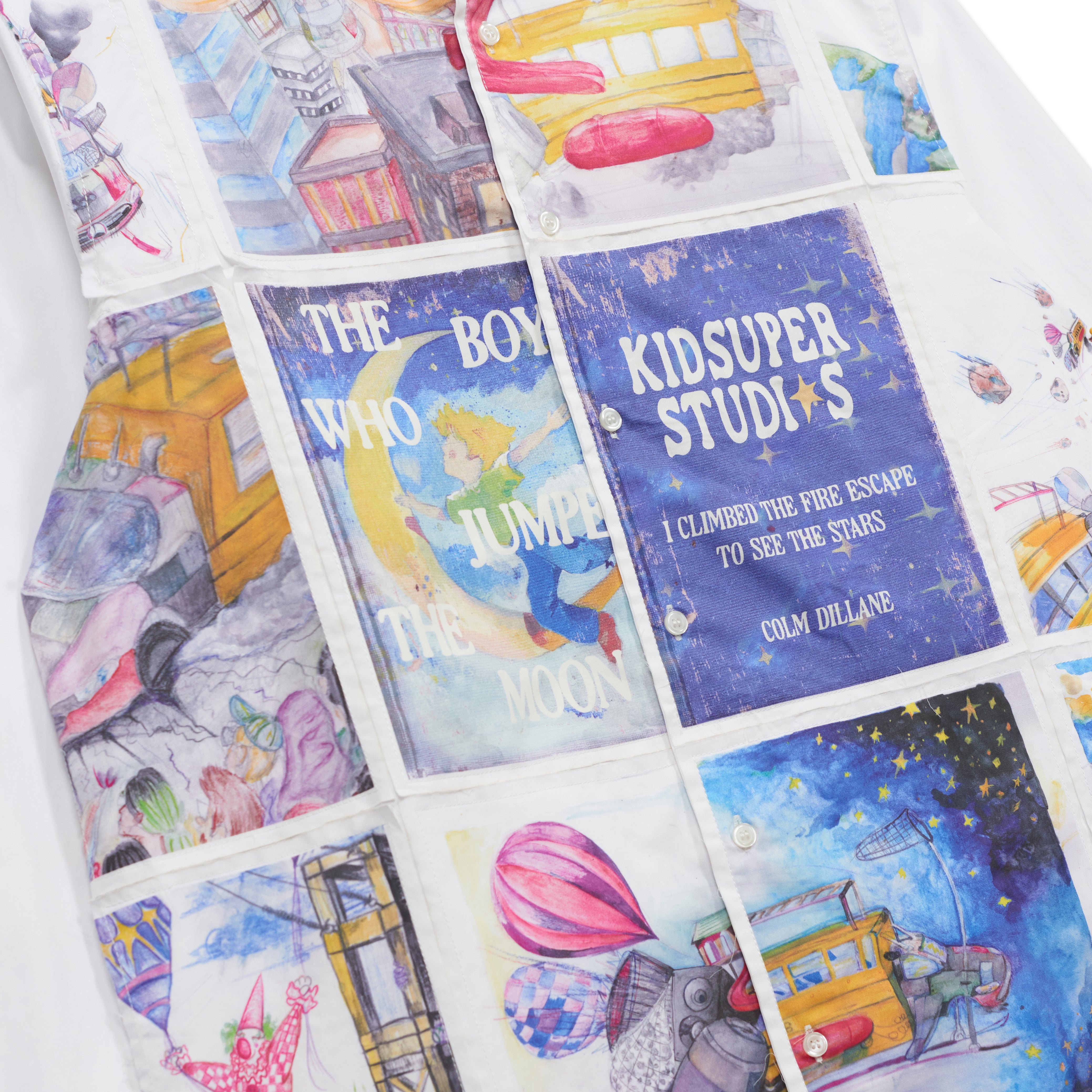 KidSuper Mens Book Pages Patchwork Shirt