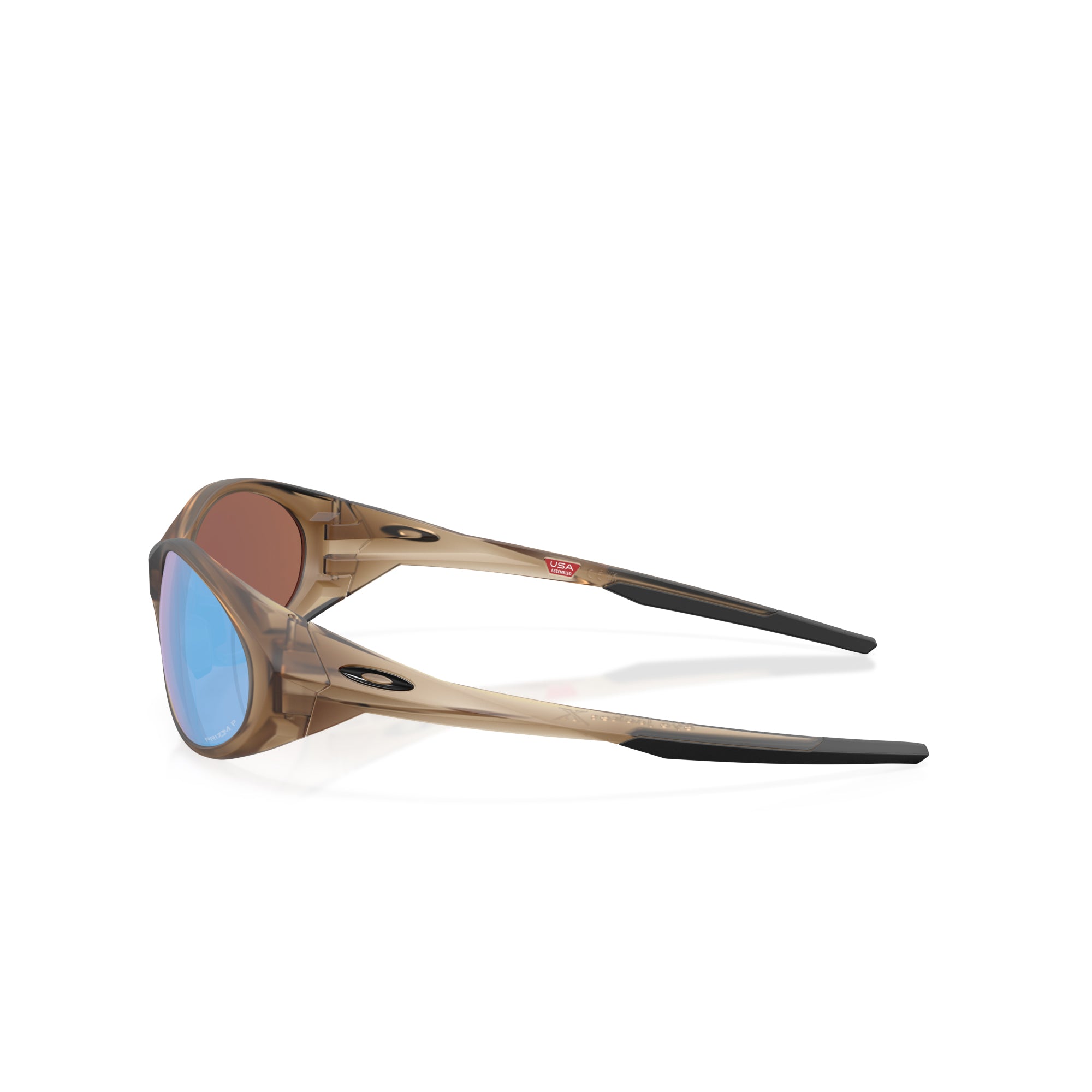 Matte Brown Smoke/ Prizm Deep Water Polarized Sunglasses on a white background