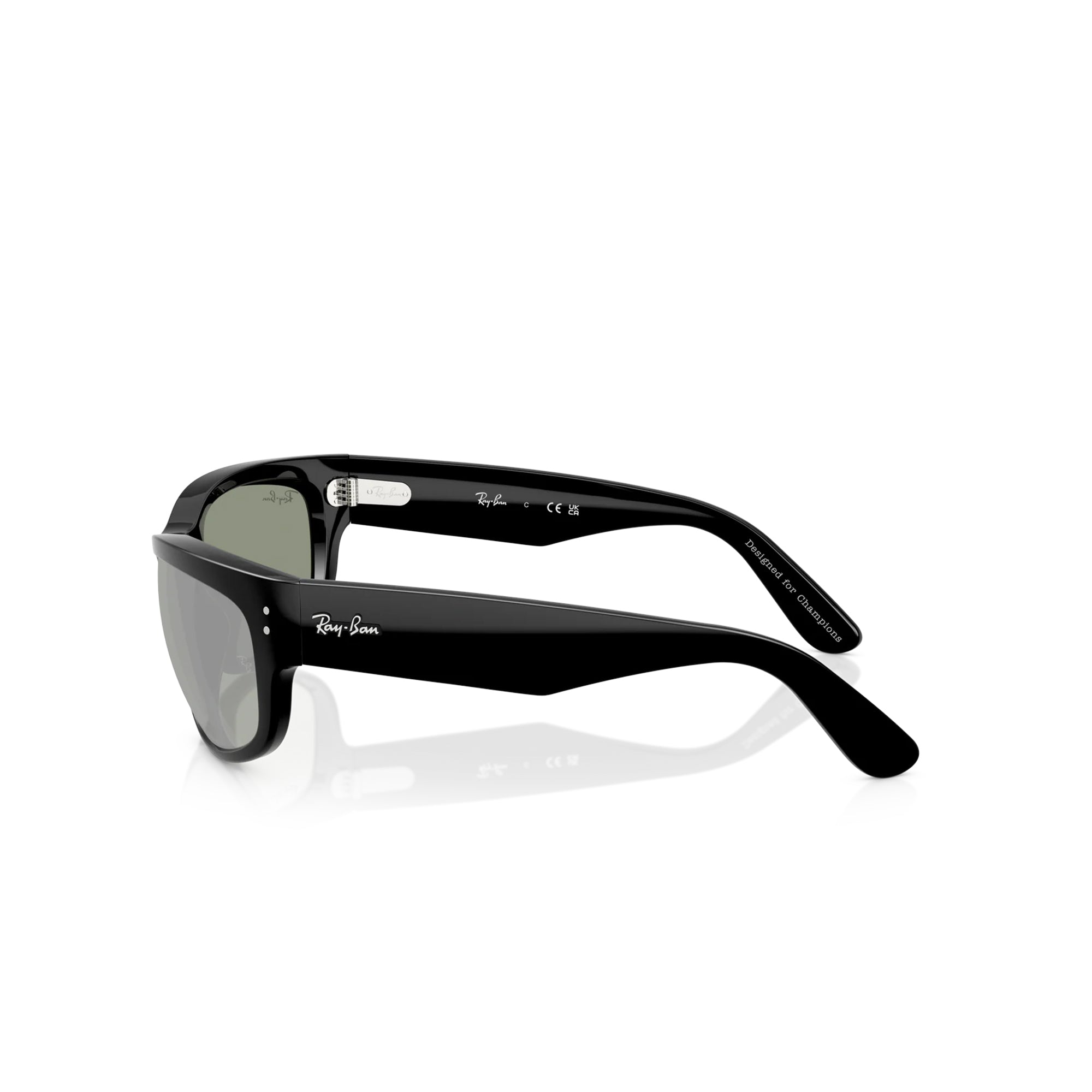 Ray-Ban Mega Balorama Black W/ Green Mirror Silver Sunglasses