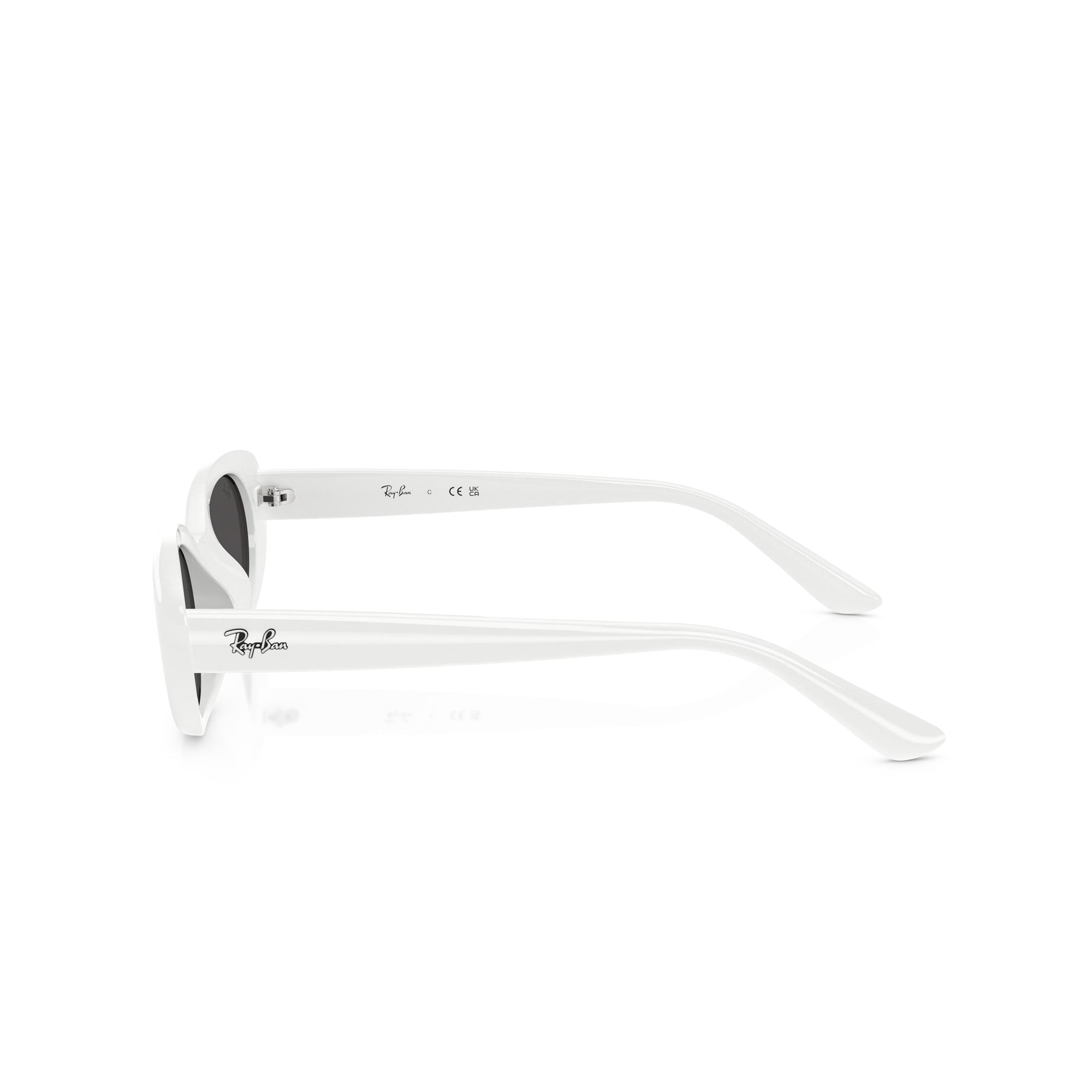 RAY-BAN RB4441D Polished White W/ Dark Grey Sunglasses