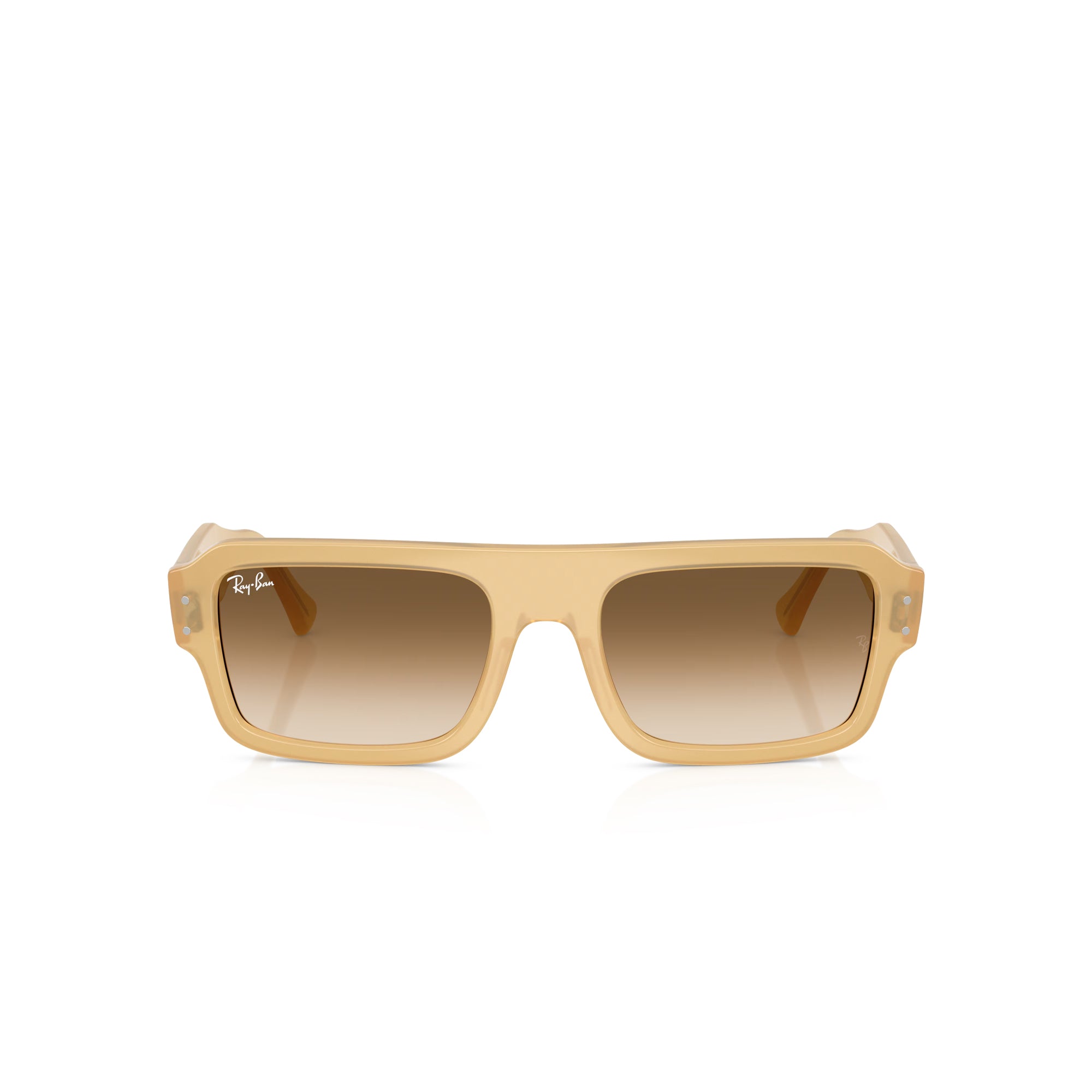RAY-BAN Lukas Transparent Beige W/ Clear Gradient Brown Sunglasses