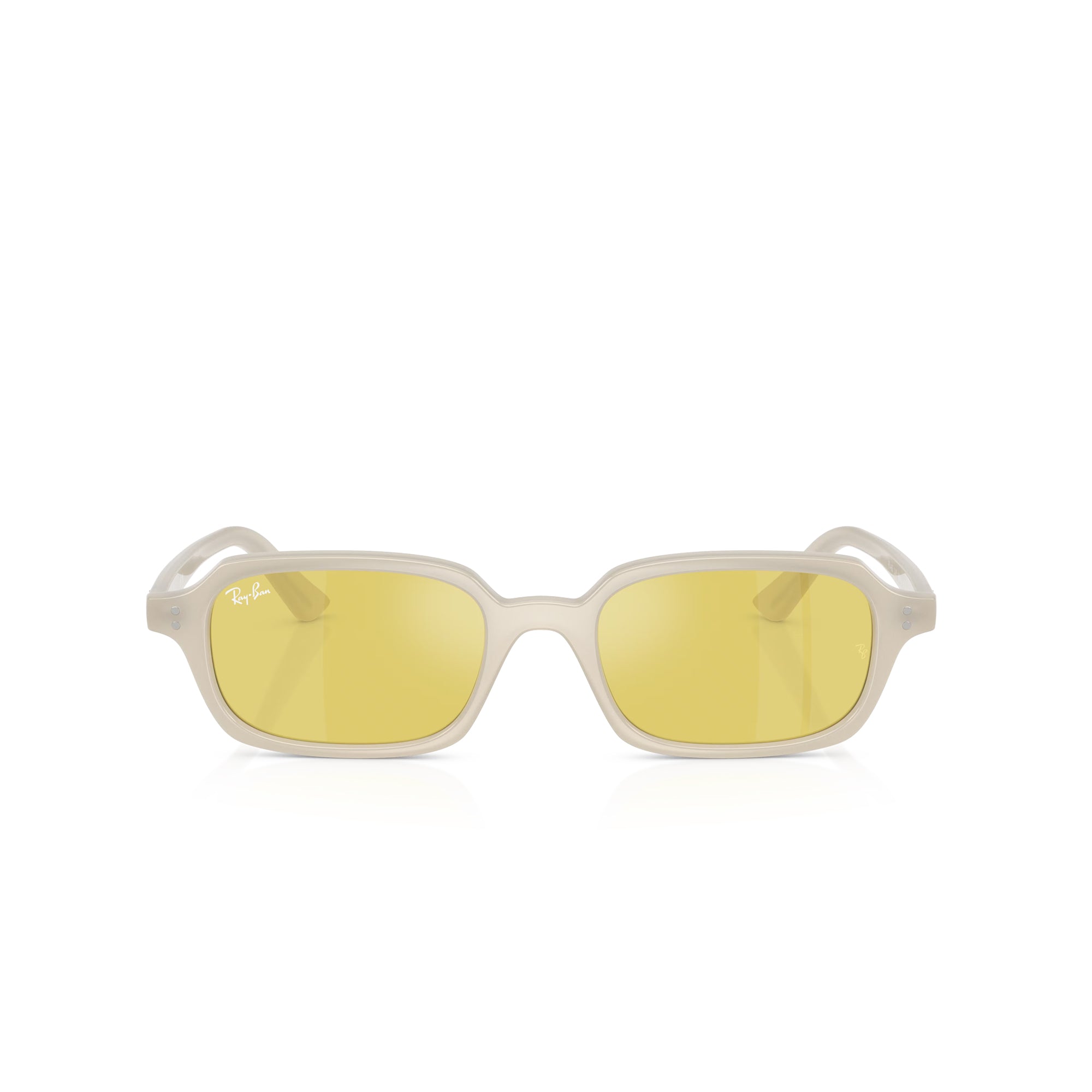 RAY-BAN Zuri Cloudy Warm White W Yellow Mirror Flash Gold Sunglasses