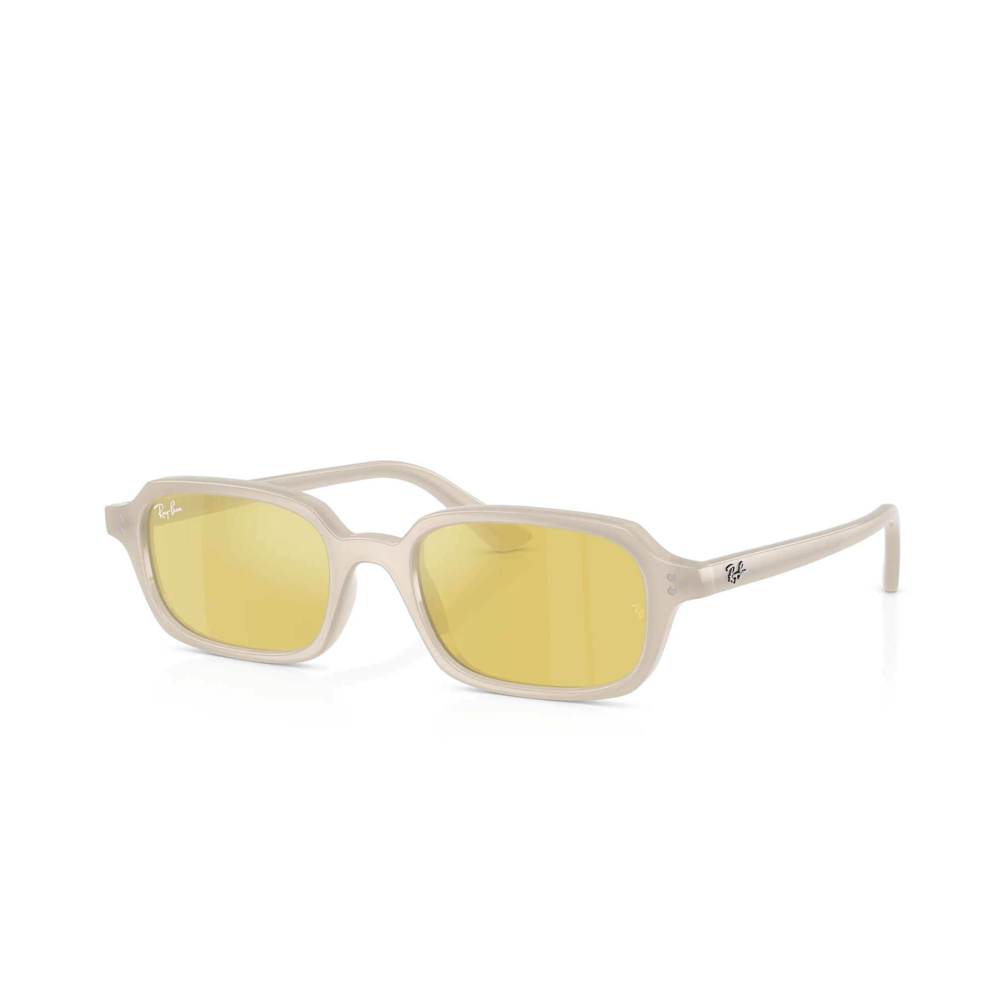 RAY-BAN Zuri Cloudy Warm White W Yellow Mirror Flash Gold Sunglasses