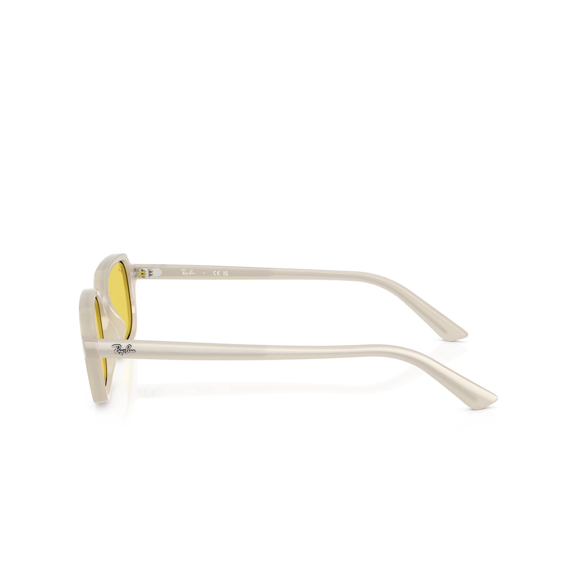 RAY-BAN Zuri Cloudy Warm White W Yellow Mirror Flash Gold Sunglasses