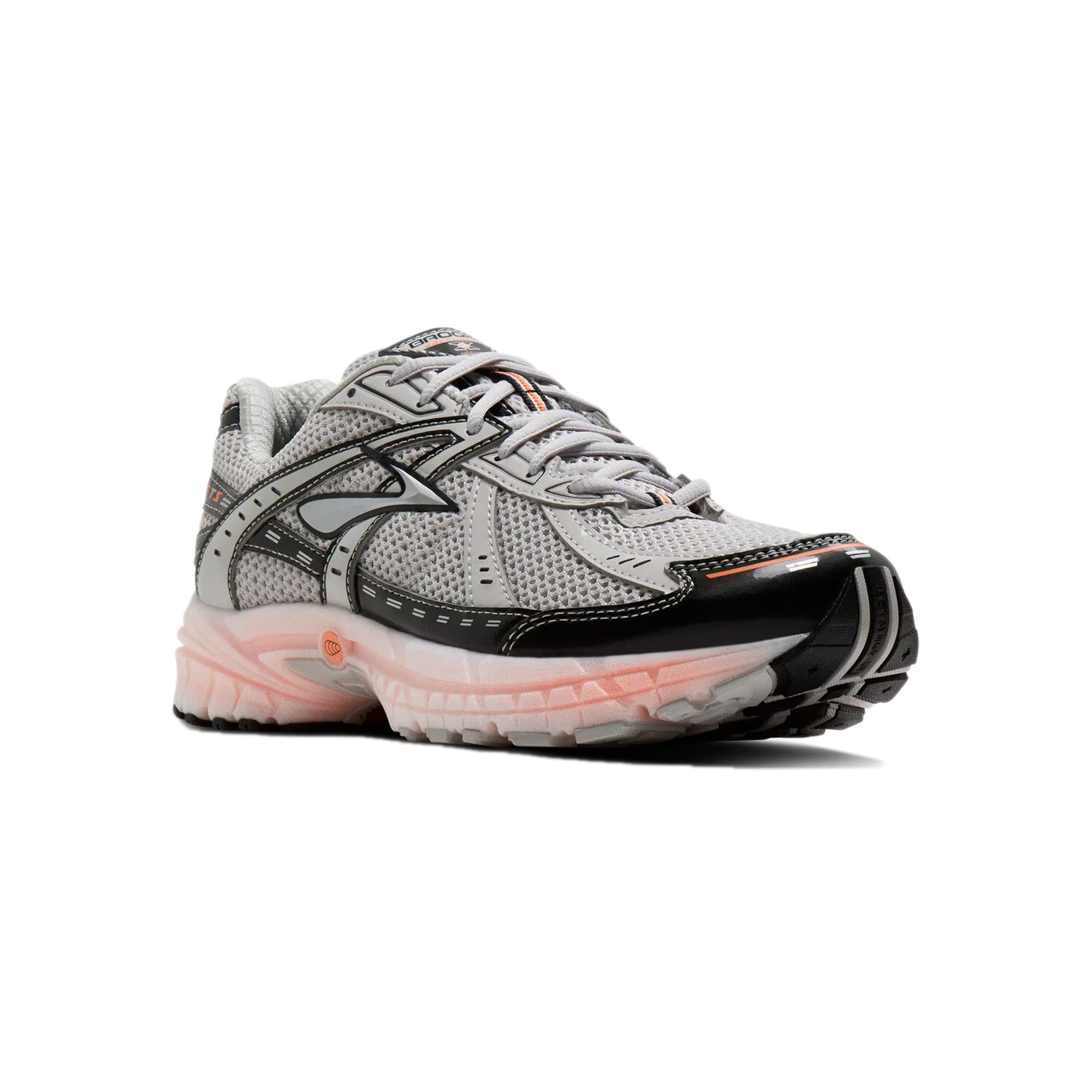 Grey Black pink Sneakers on a white background