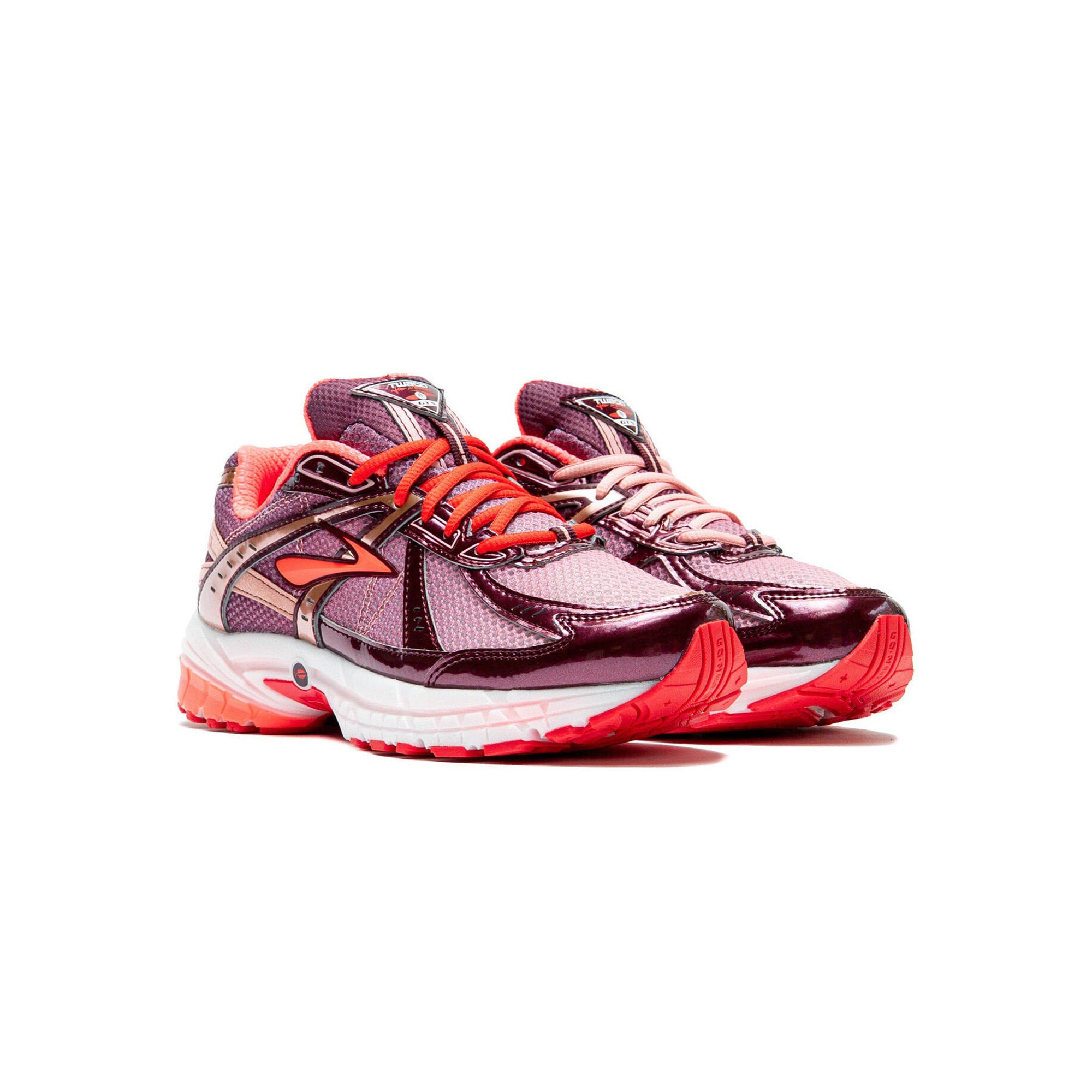 Fig/Bridal Rose/Fiery Coral Sneakers on a white background