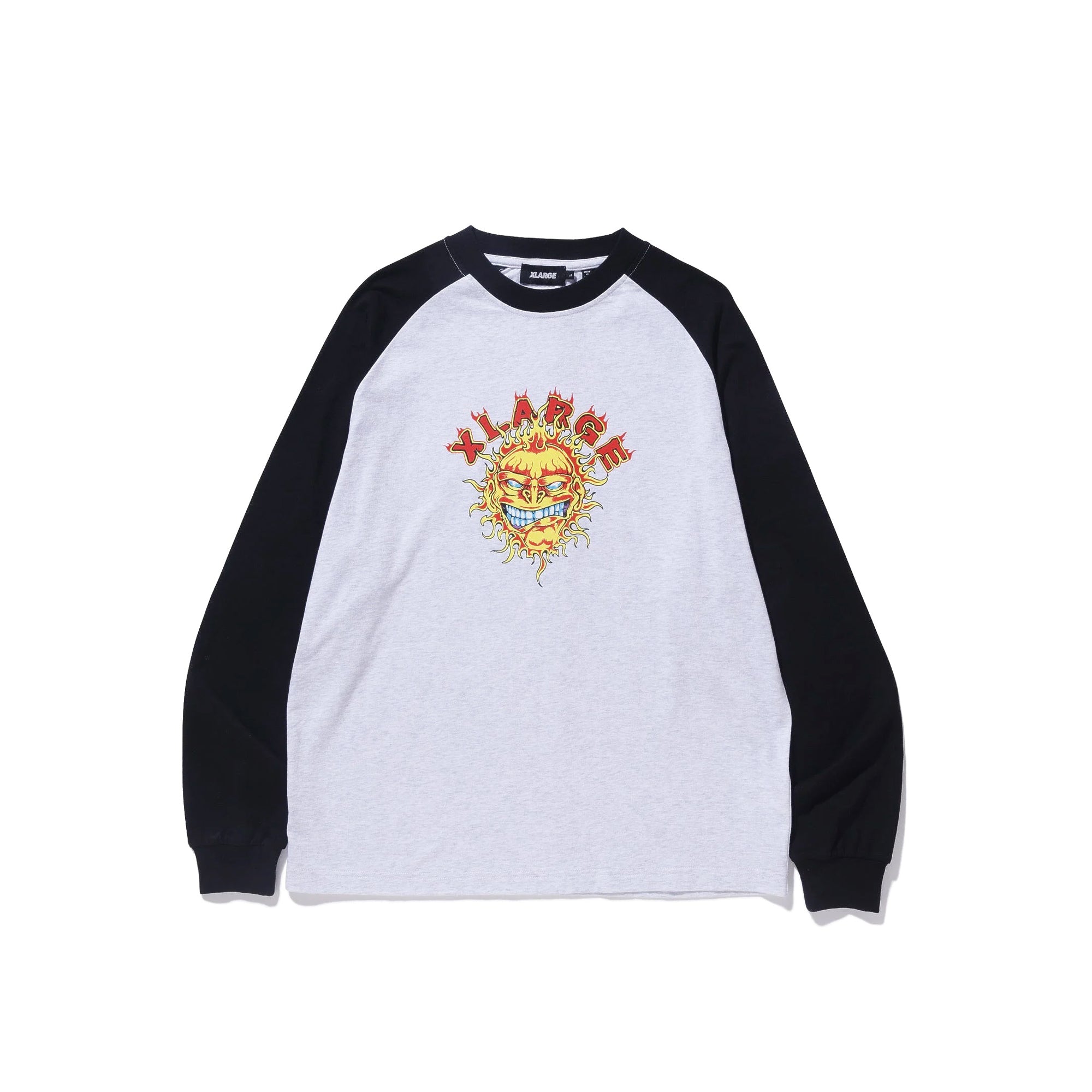 X-Large Mens Flame Raglan LS Tee