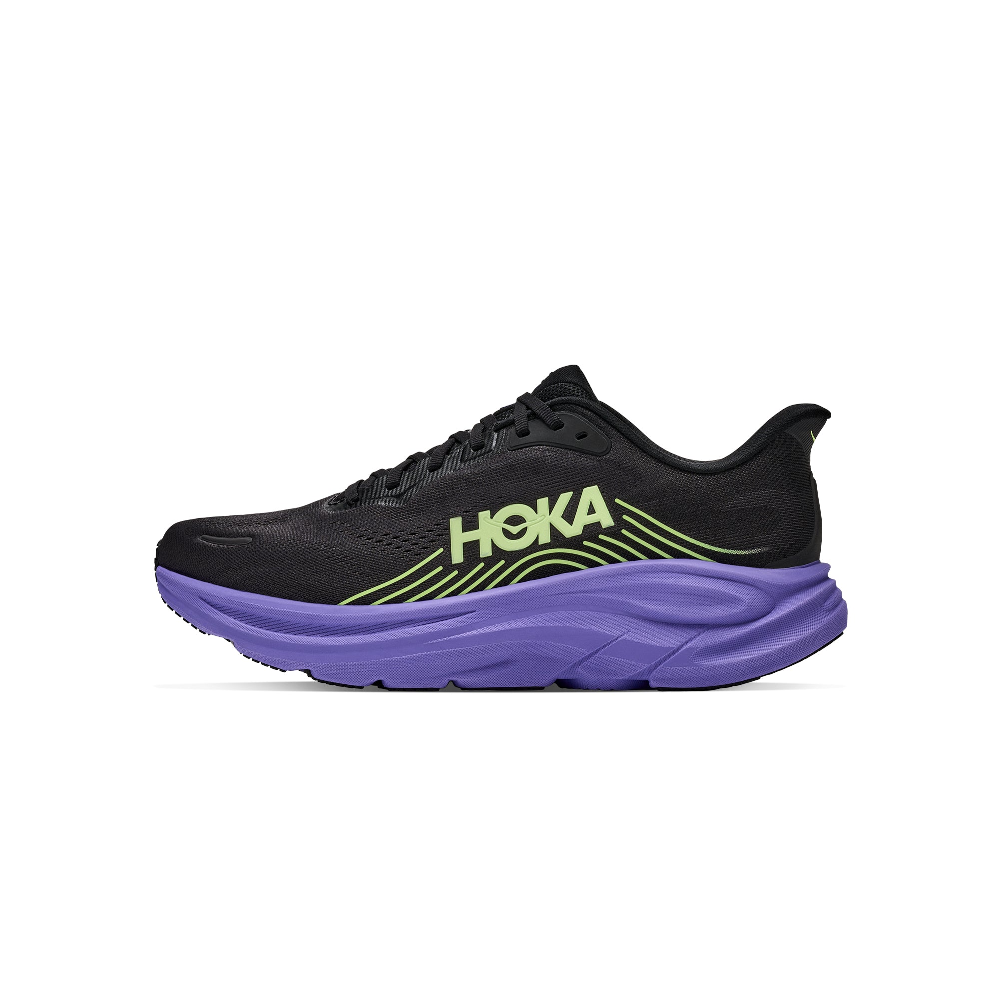 Black / Neon Yuzu Sneakers on a white background