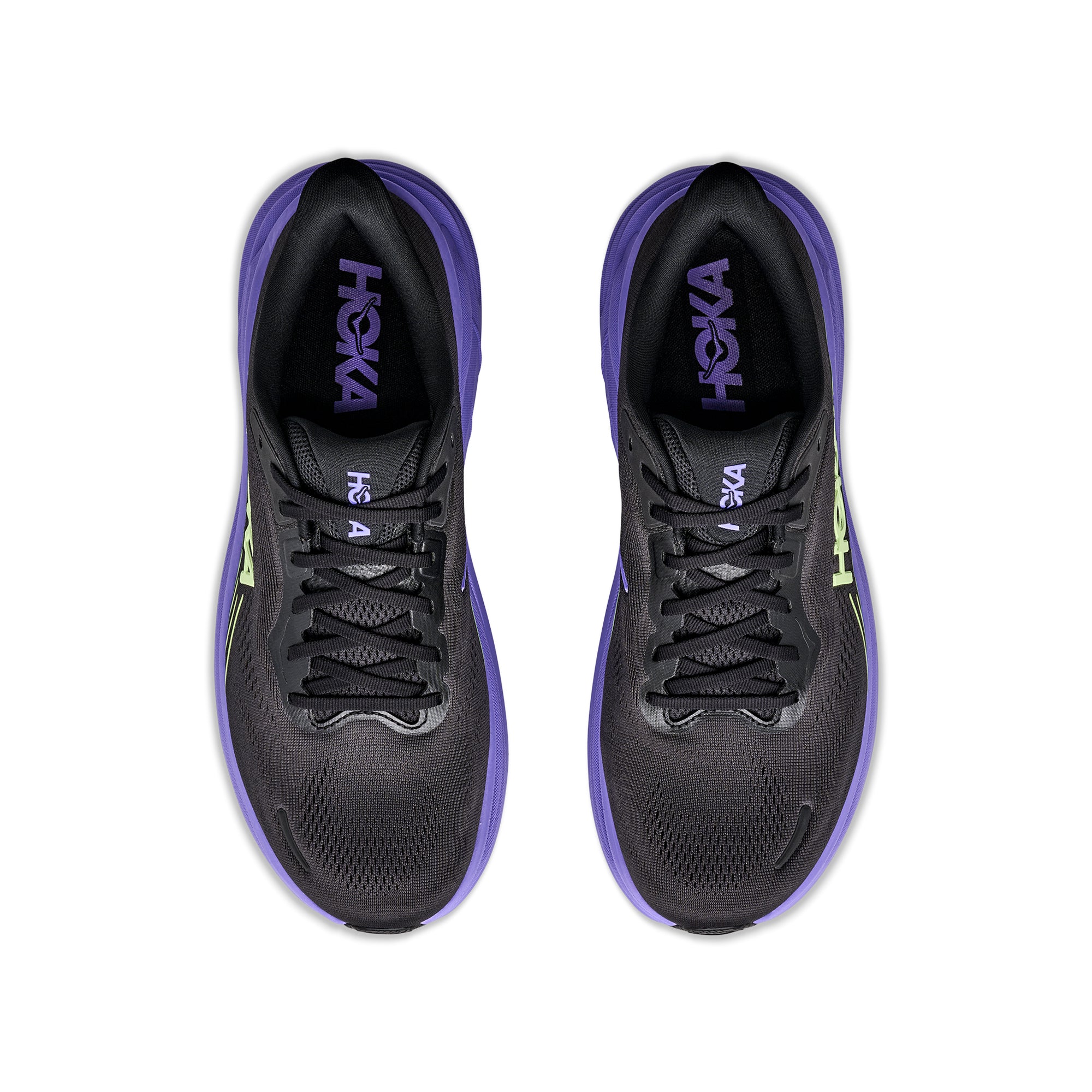 Black / Neon Yuzu Sneakers on a white background