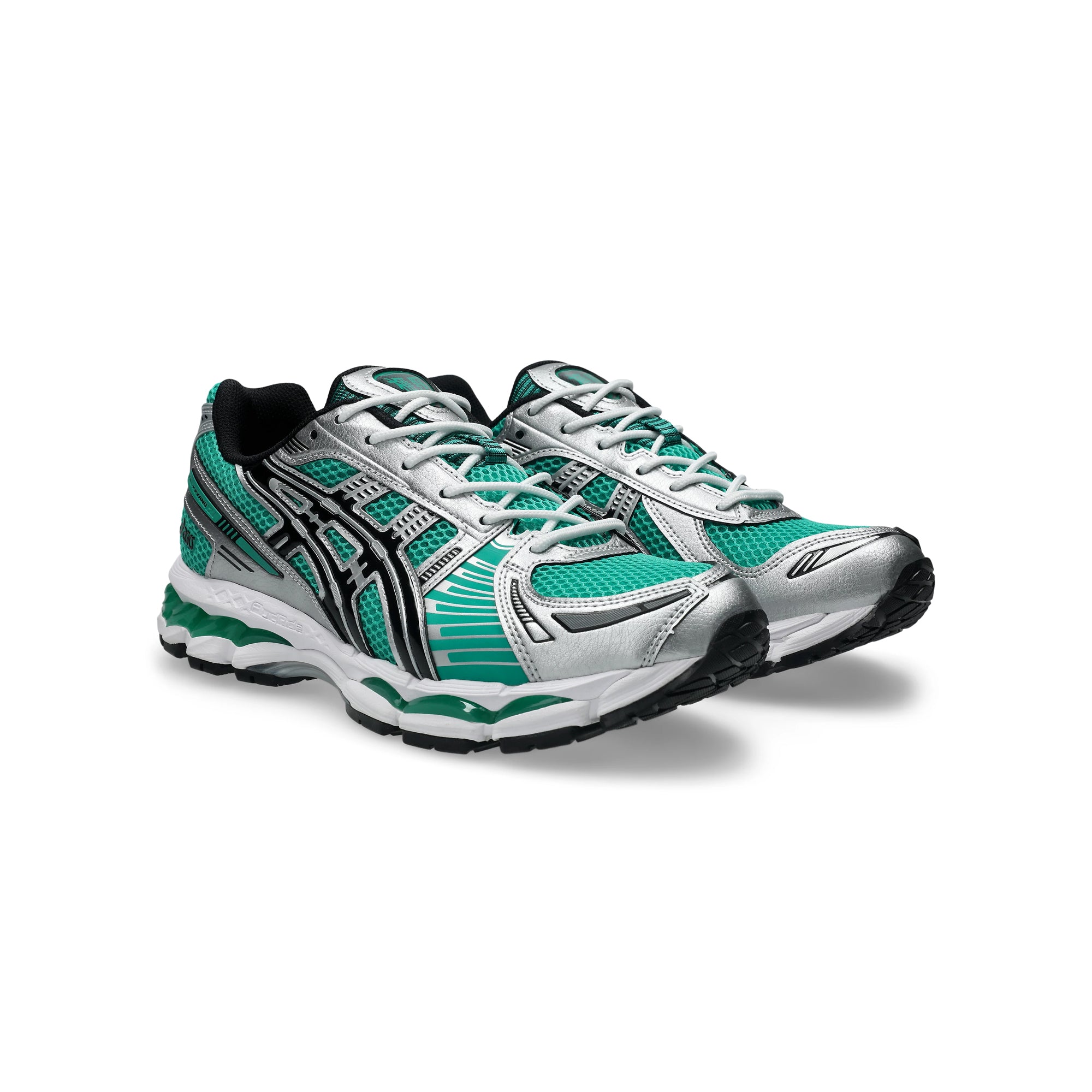 Edamame Green/Black silver and white  Sneakers on a white background