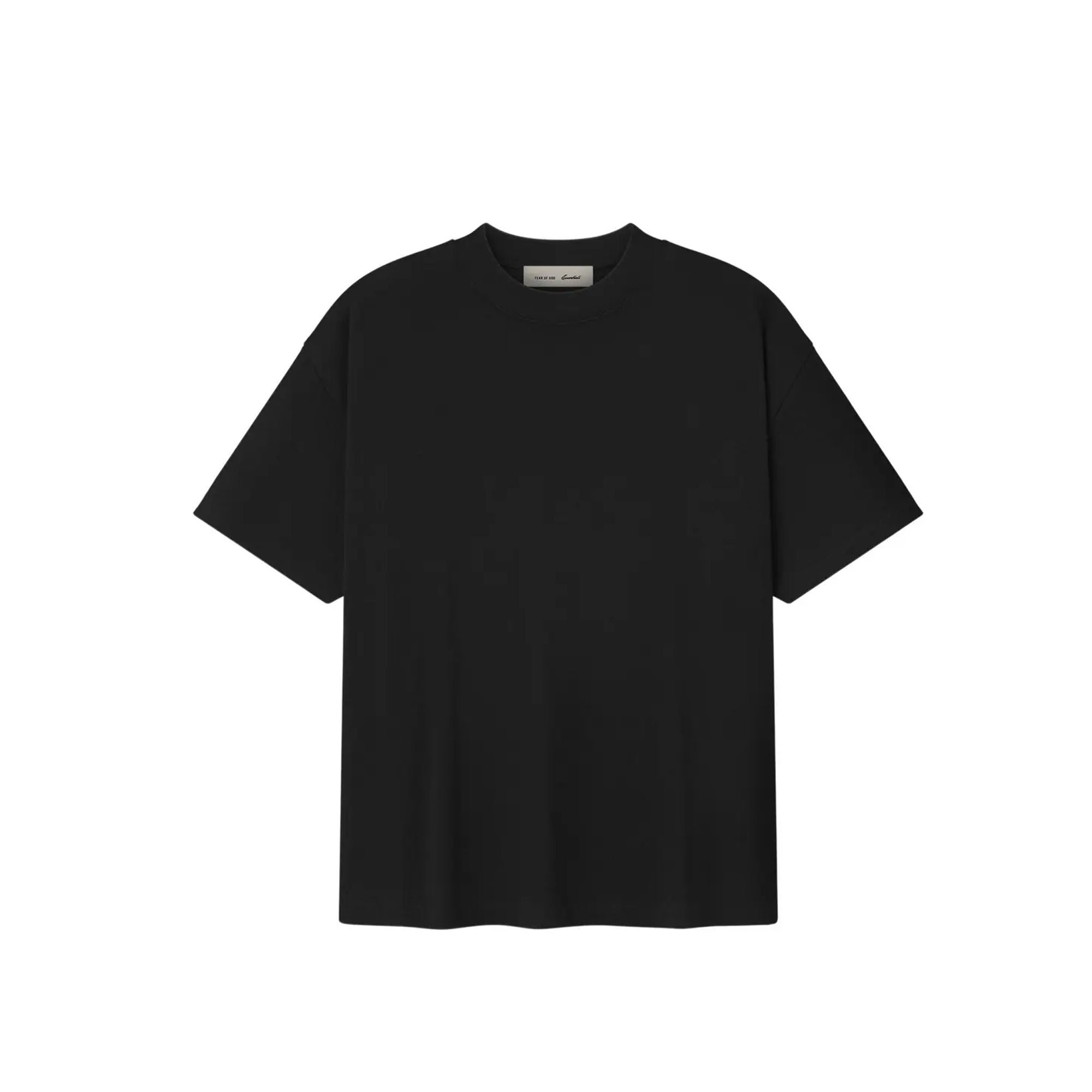 black t-shirt on a white background
