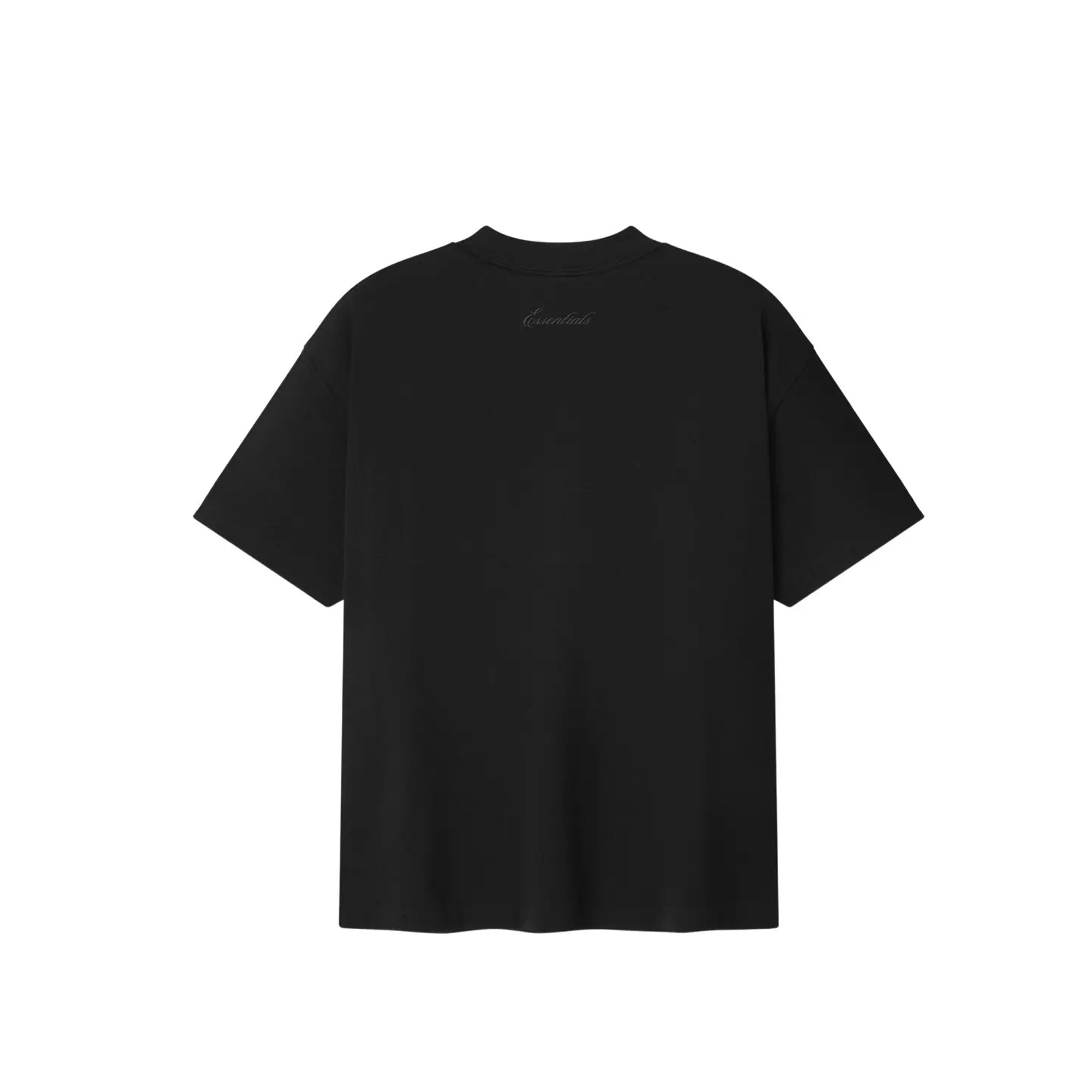 black t-shirt on a white background