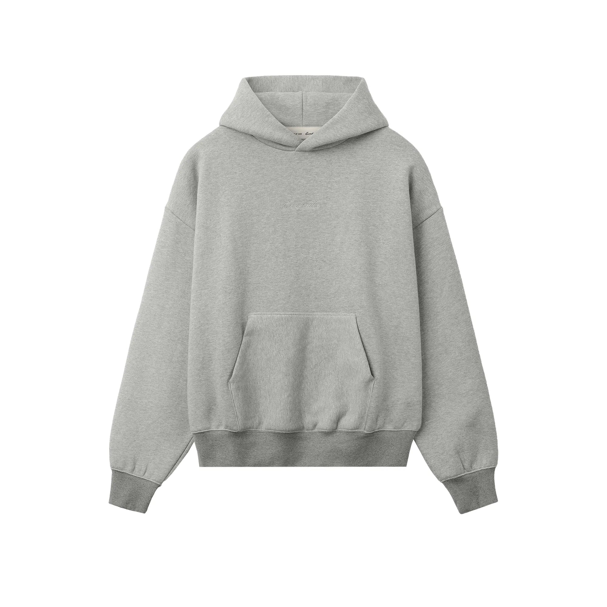 Concrete Heather Hoodie on a white background