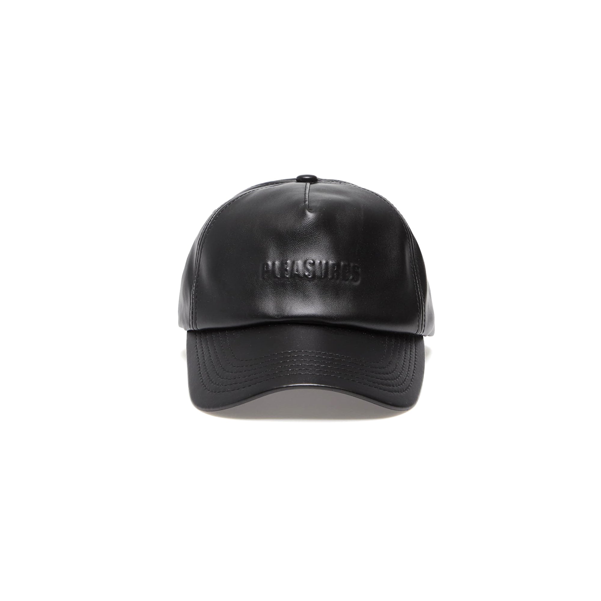 Pleasures Debossed Vegan Leather 5 Panel Hat