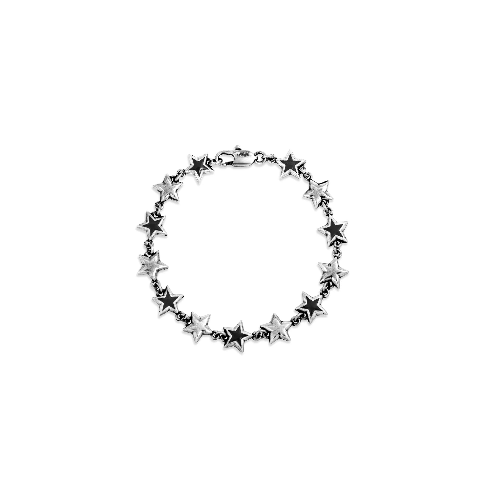 TwoJeys Black Enameled Stars Bracelet