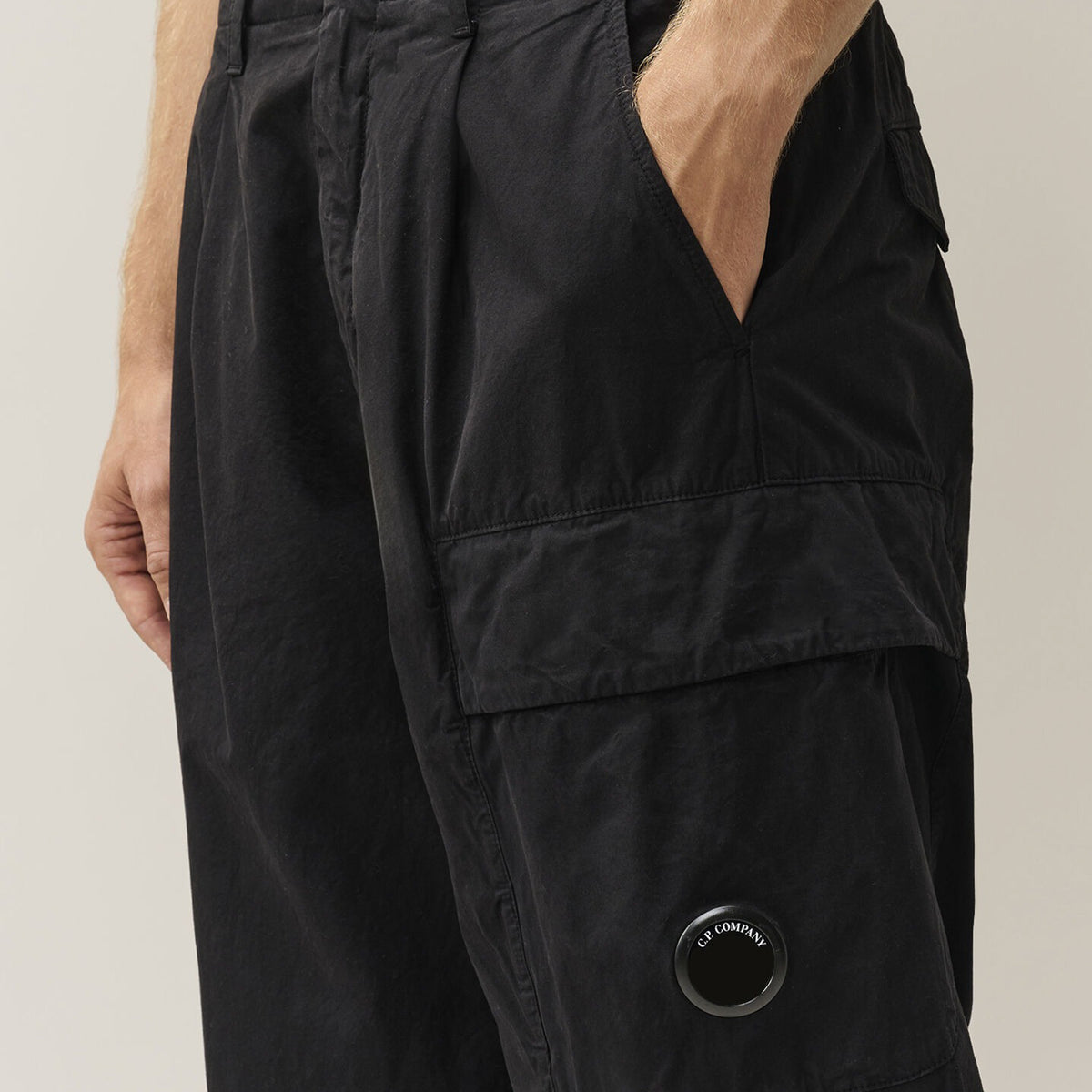 C.P. Company Mens Micro-Reps Boxy Pleats Cargo Pants