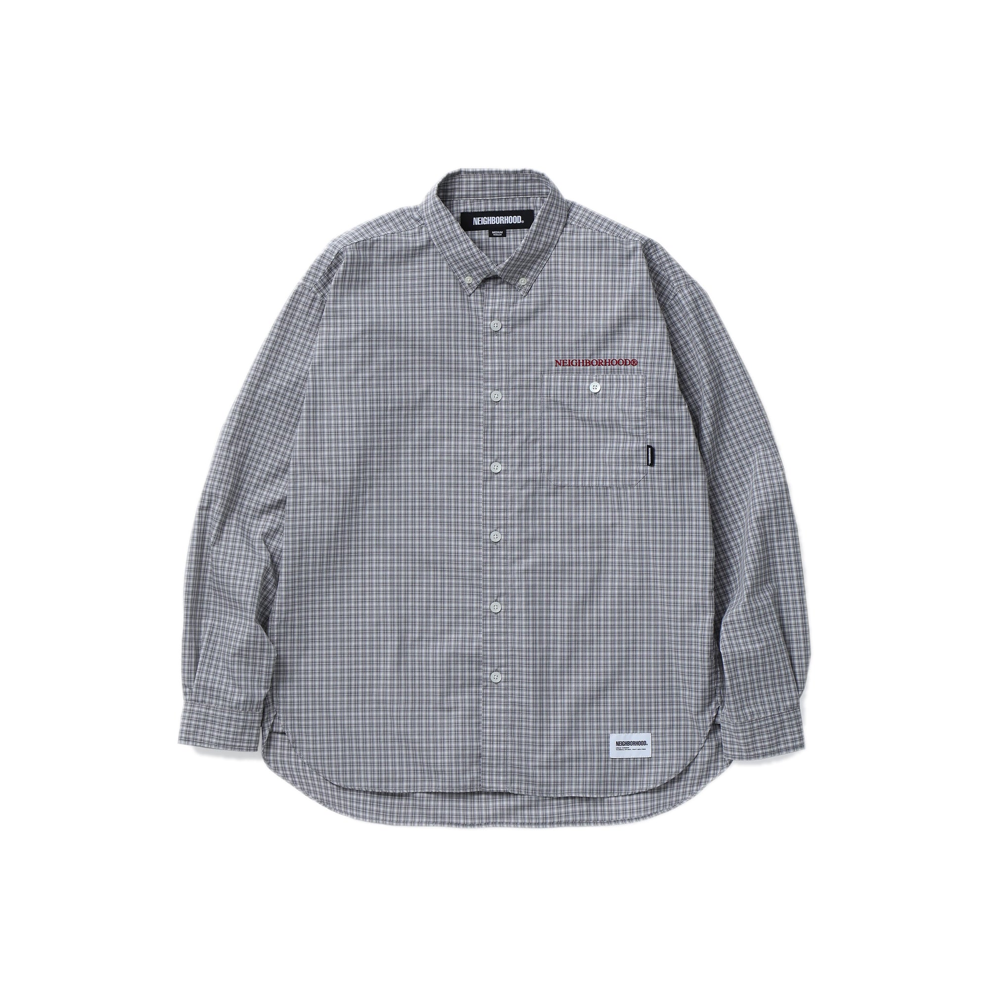 Neighborhood Mens Plaid Pattern BD Longsleeve Shirt
