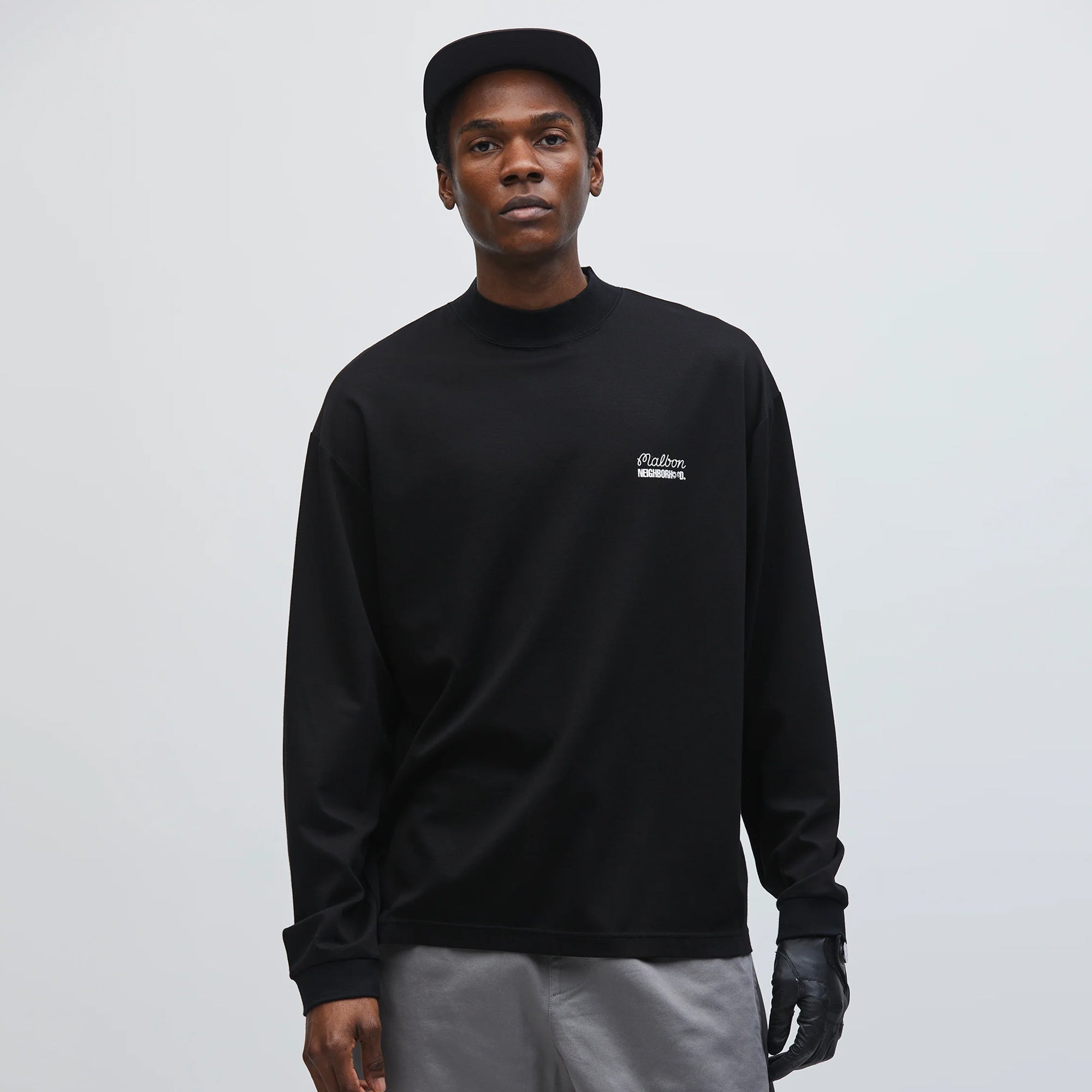 Neighborhood x Malbon Golf Mens Mock-neck Longsleeve Tee