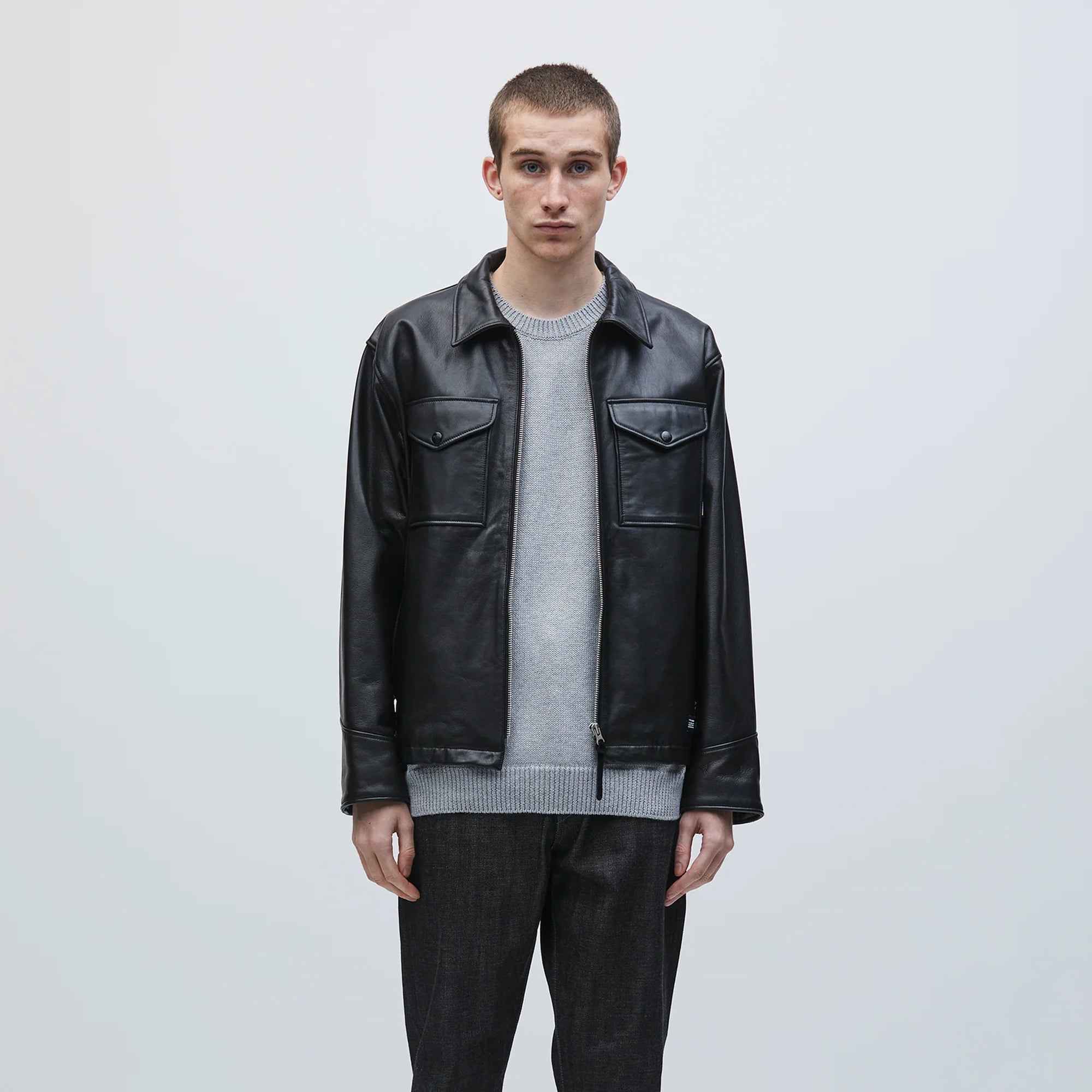 Neighborhood Mens Leather PM Jacket
