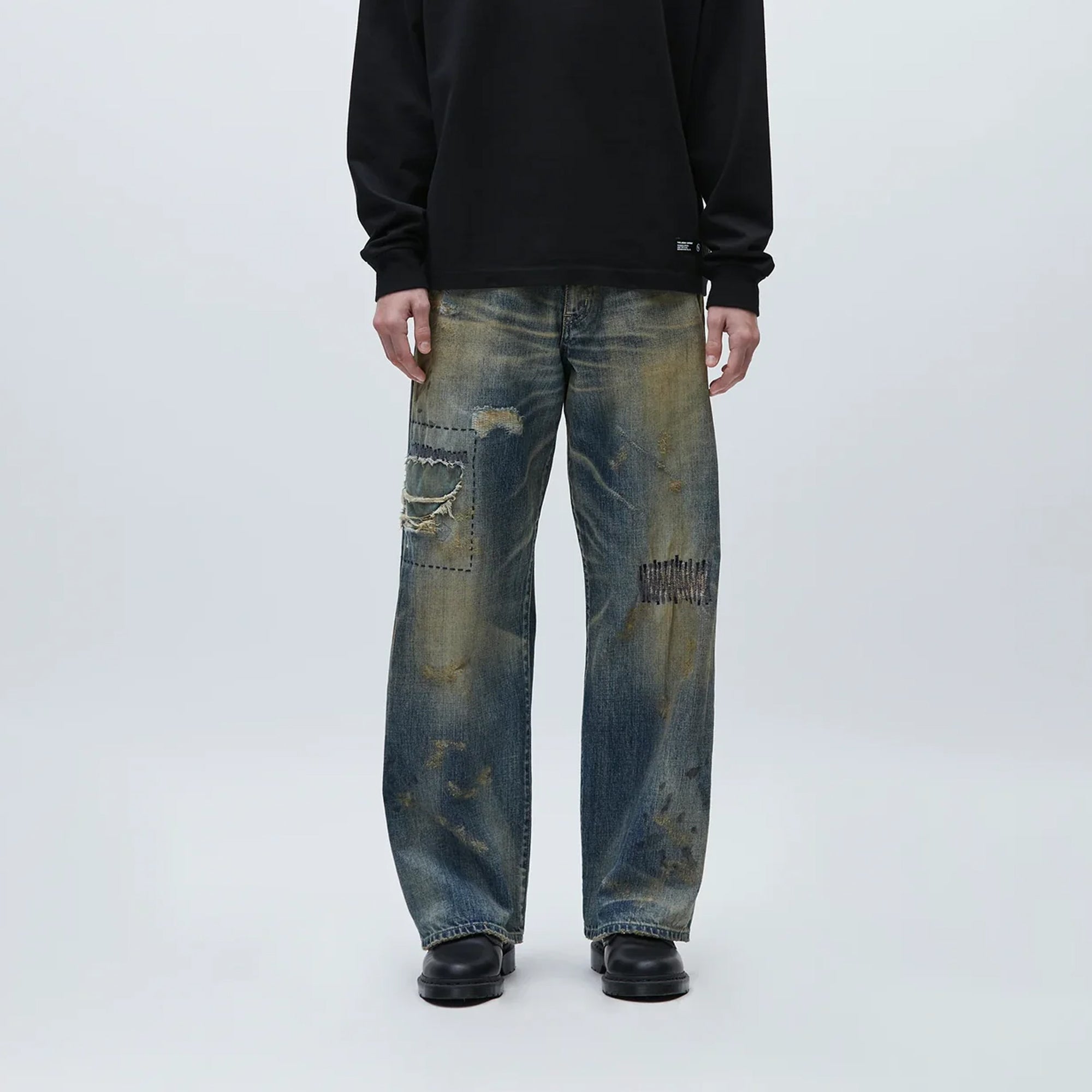 Neighborhood Mens Savage Denim DP Wide Pants