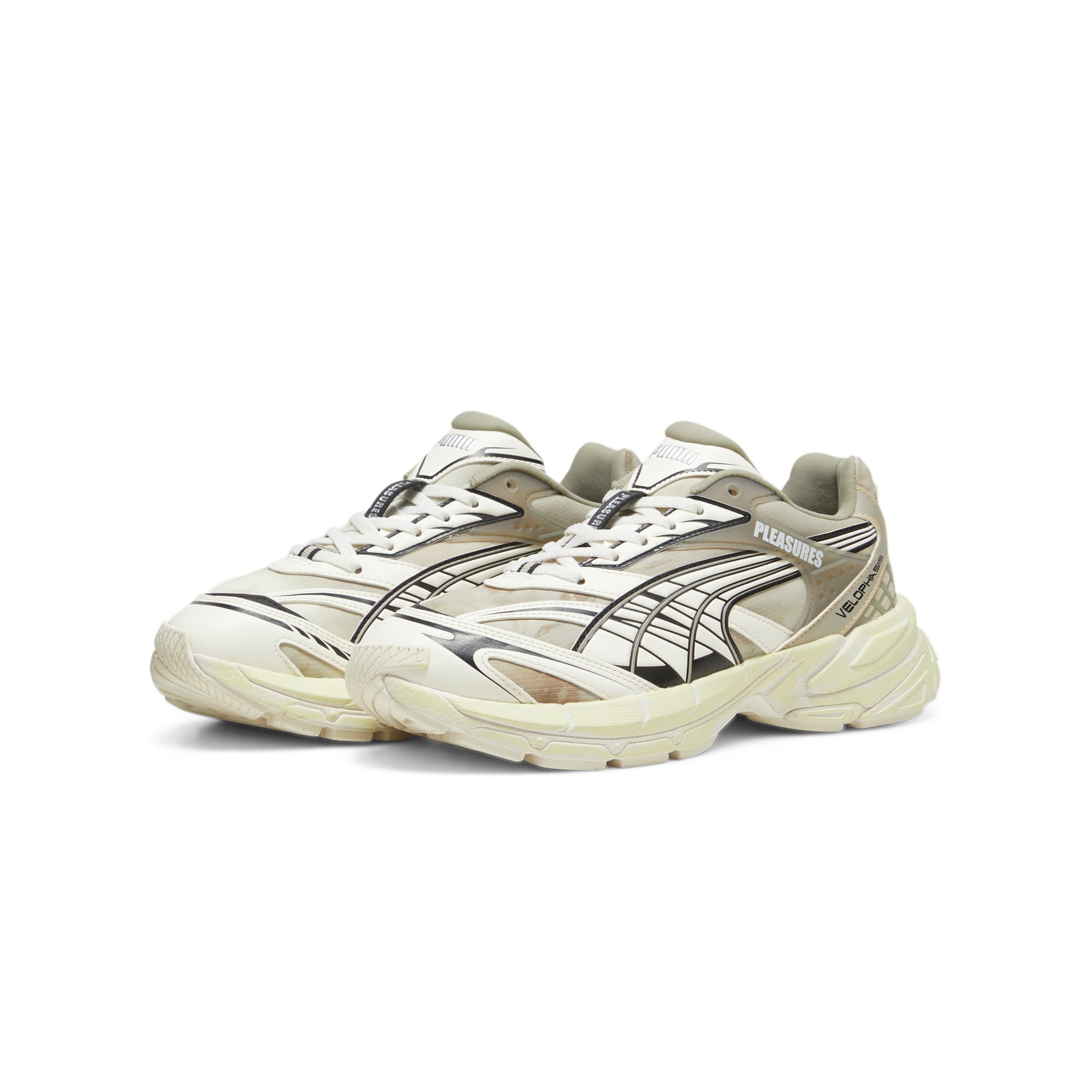 Puma x Pleasures Mens Velophasis Overdyed Shoes