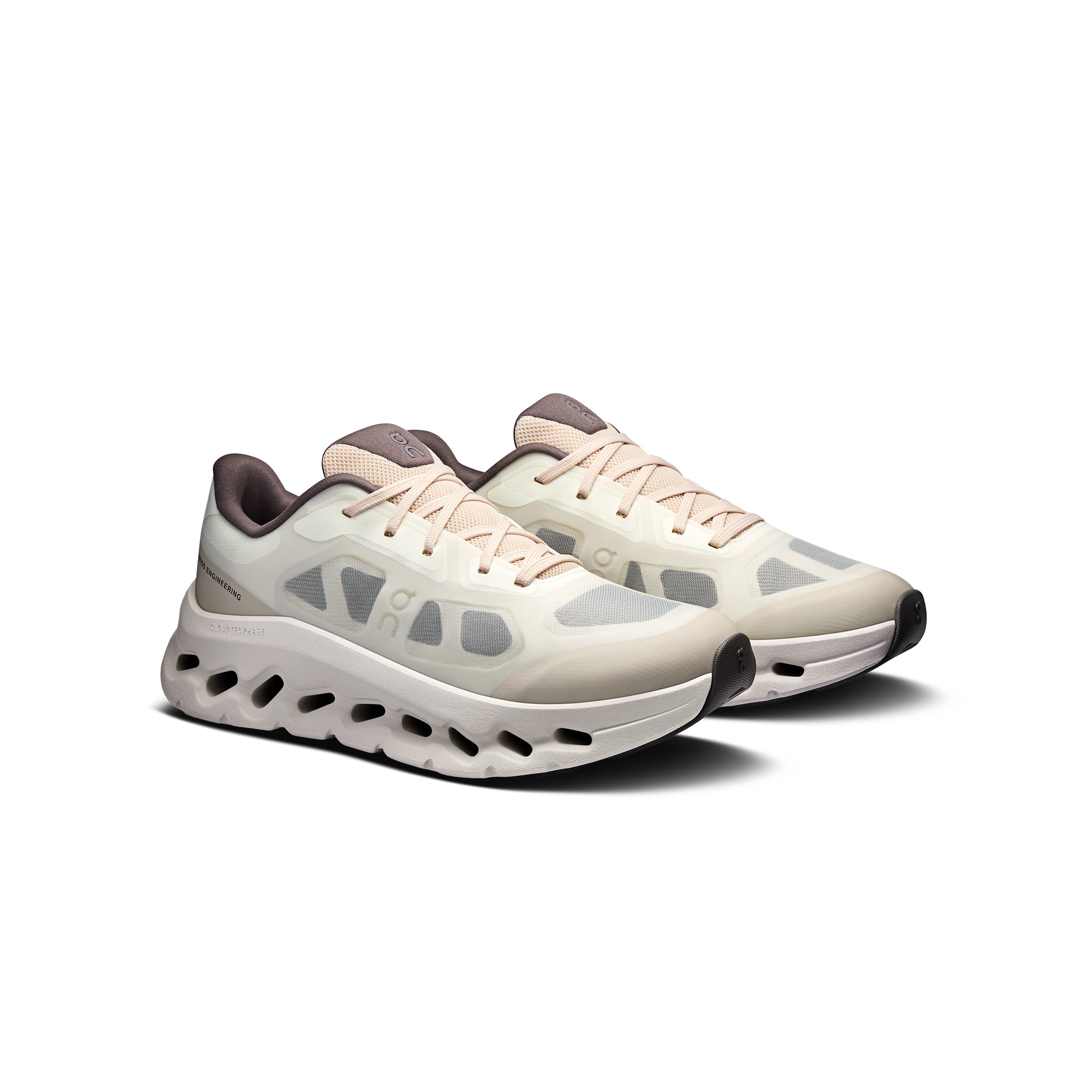 Silver / Ivory Sneakers on a white background