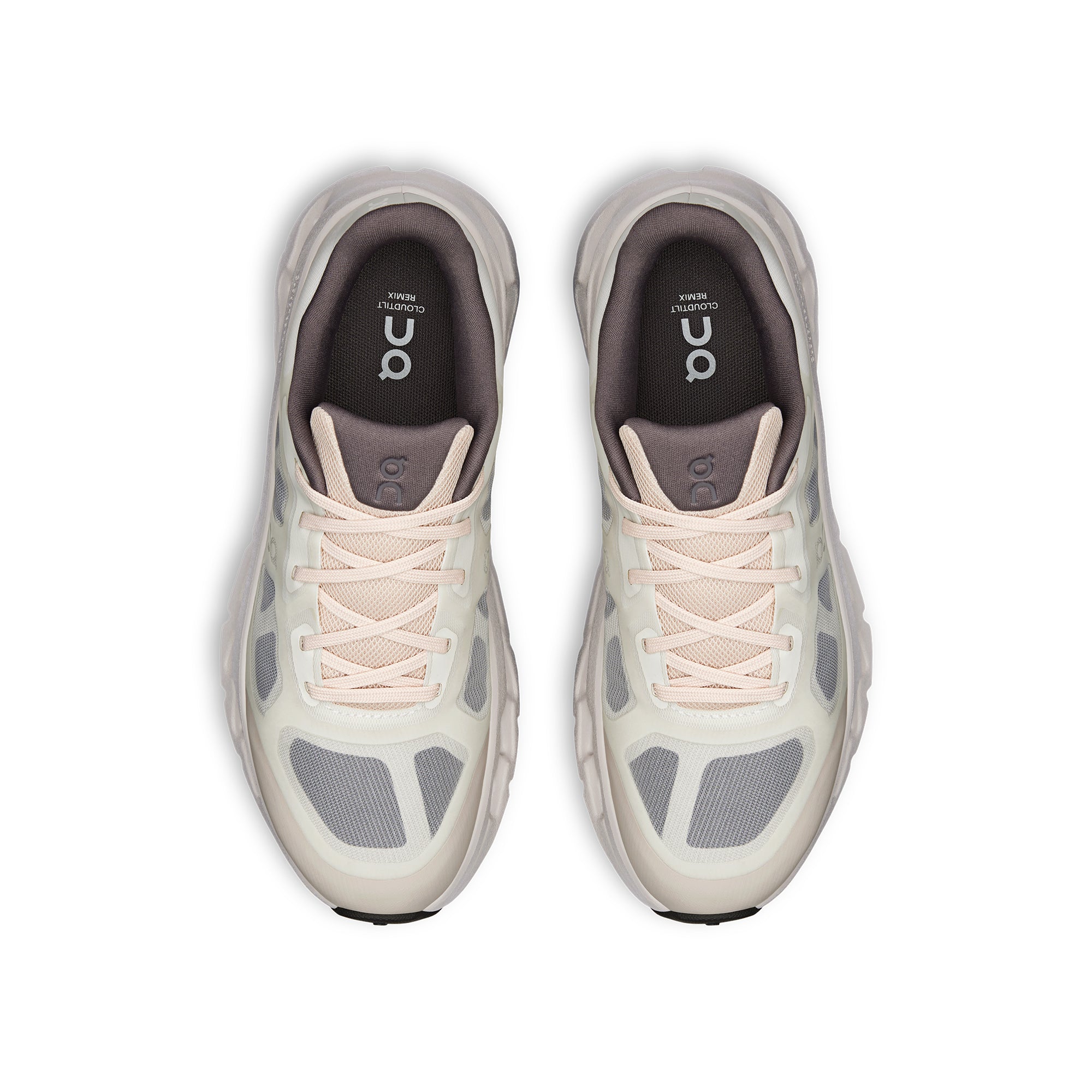 Silver / Ivory Sneakers on a white background