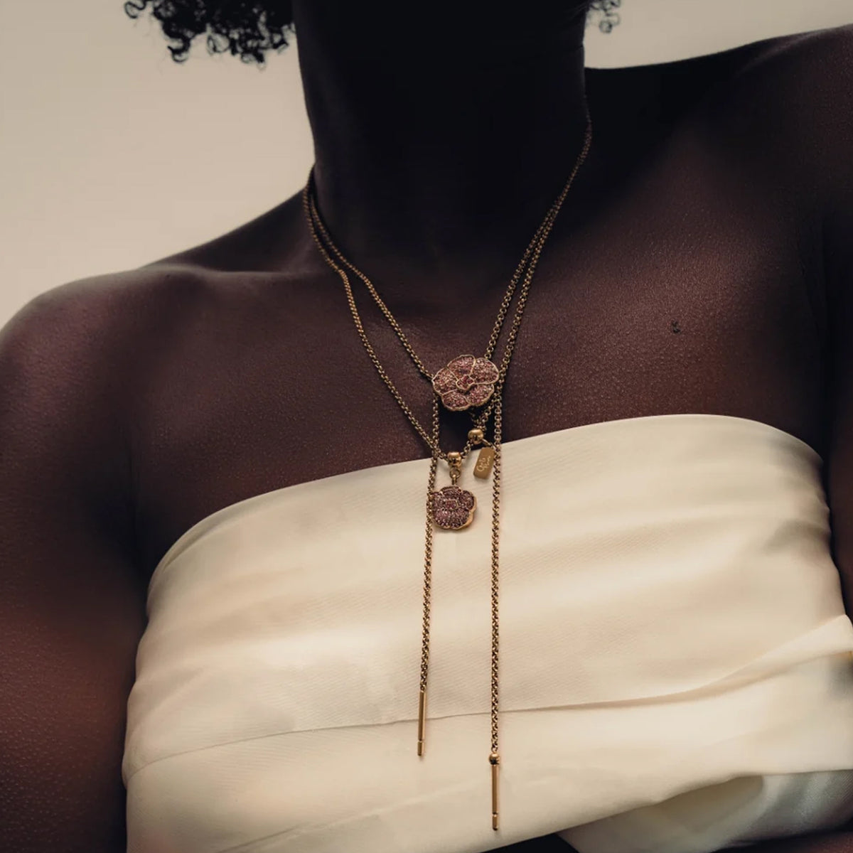 Clat Blossom Charm Necklace