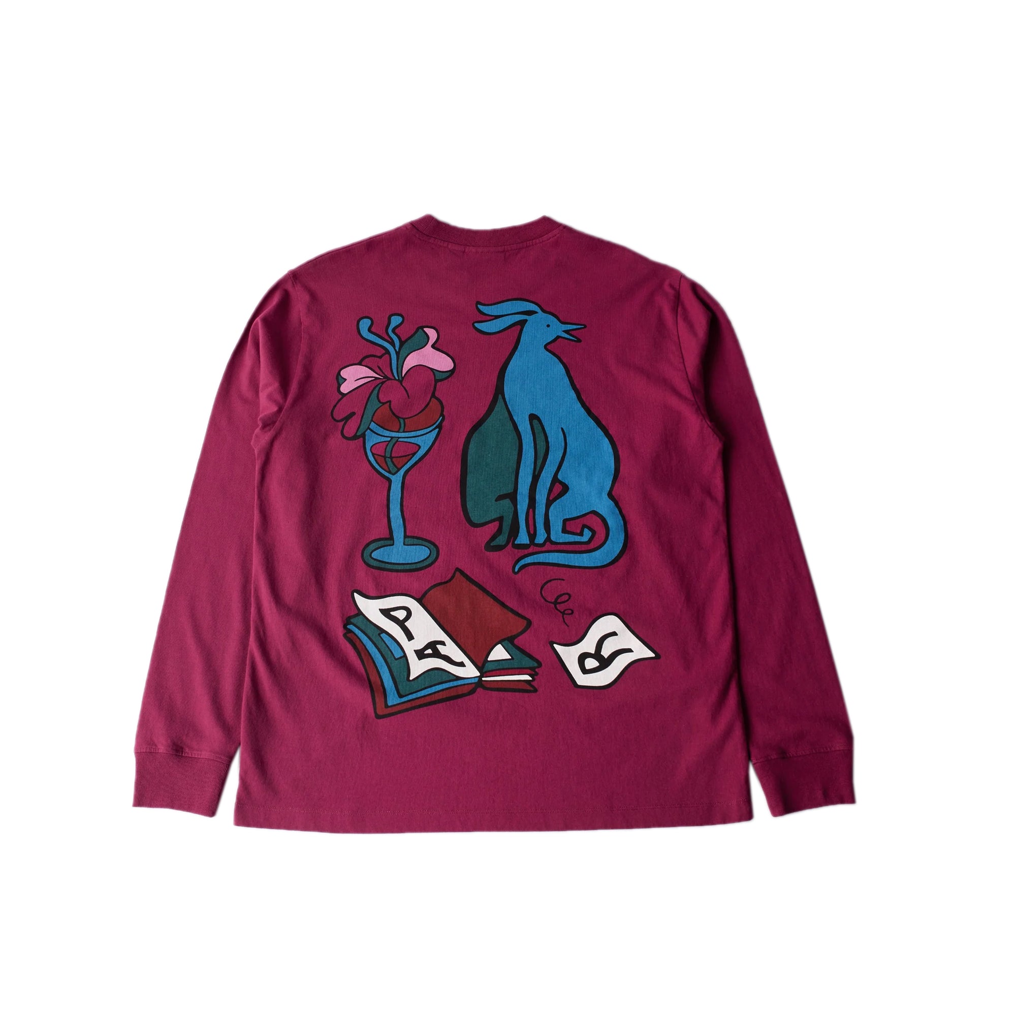 By Parra Mens Wine and Books LS Tee