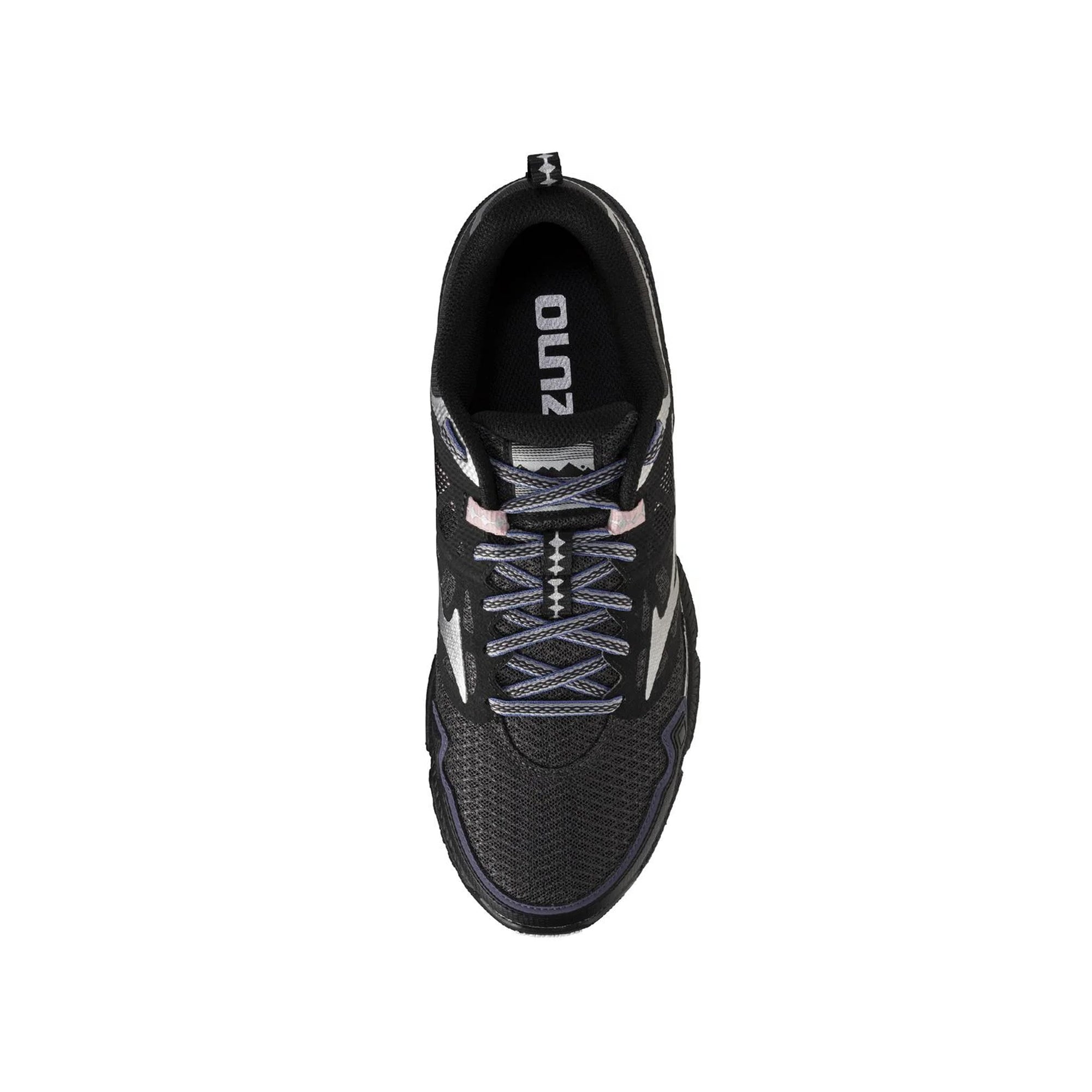 Black Sand Silver Sneakers on a white background