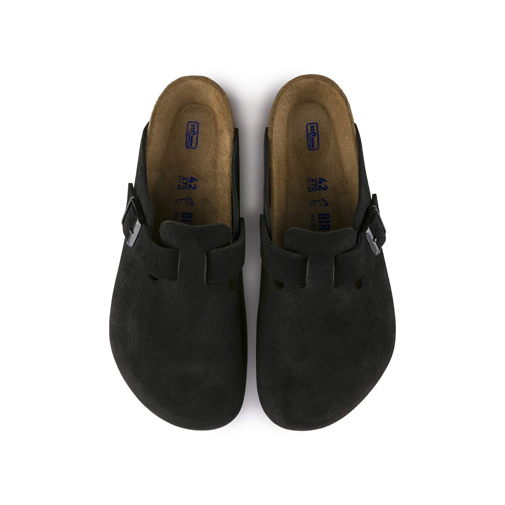 black sandals on a white background