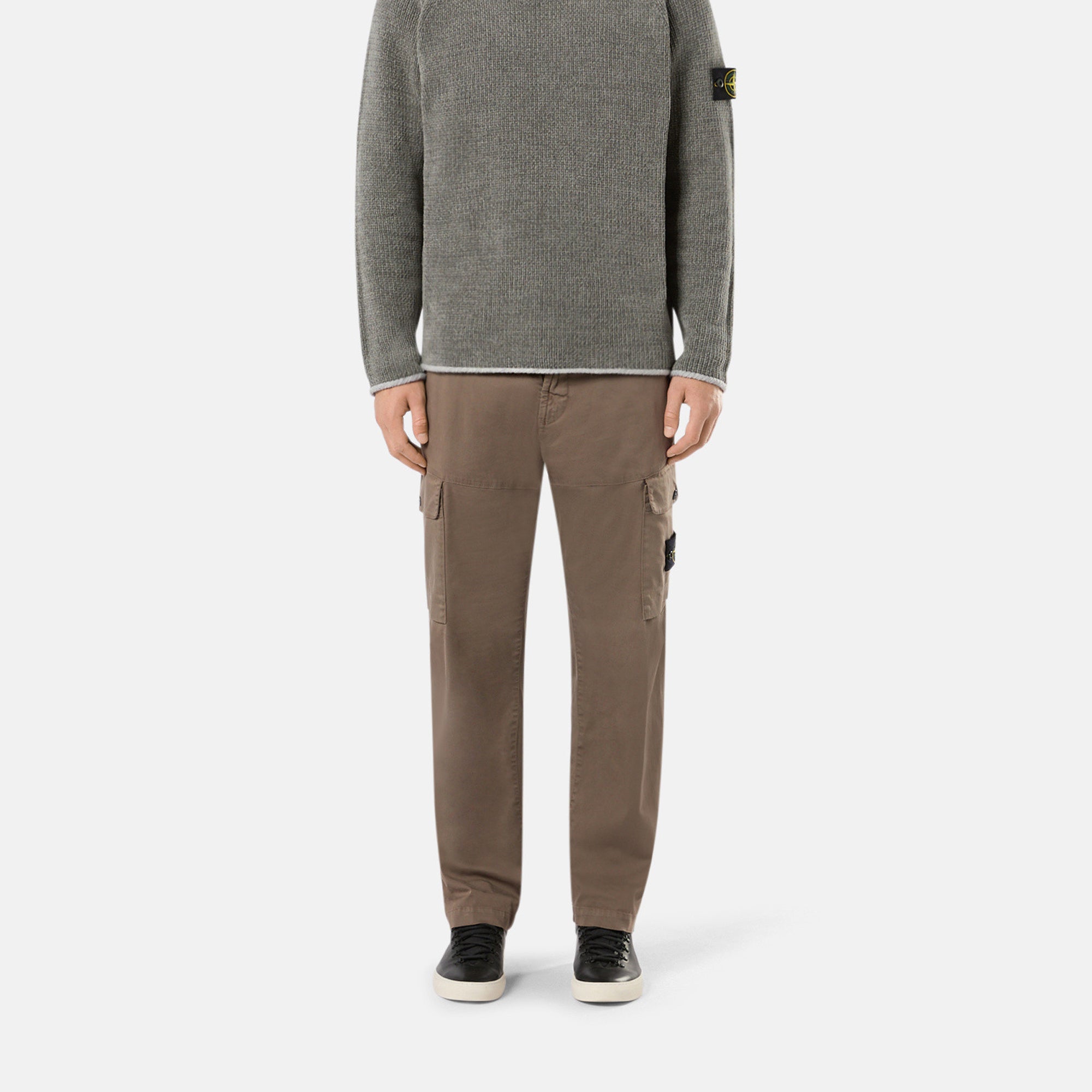 Stone Island Mens Organic Cotton Satin Stretch Pants