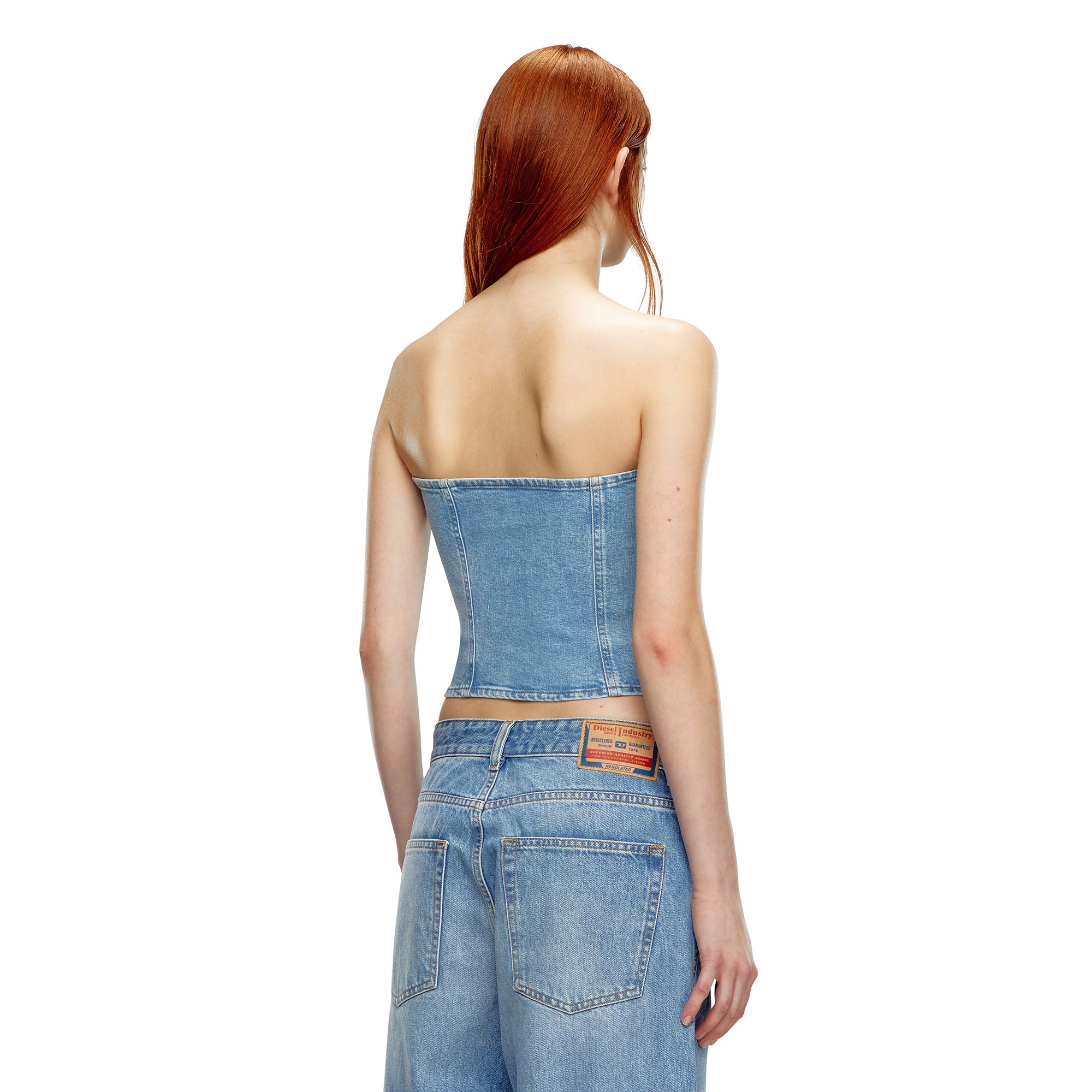 Diesel Womens De-Ville Denim Tube Top