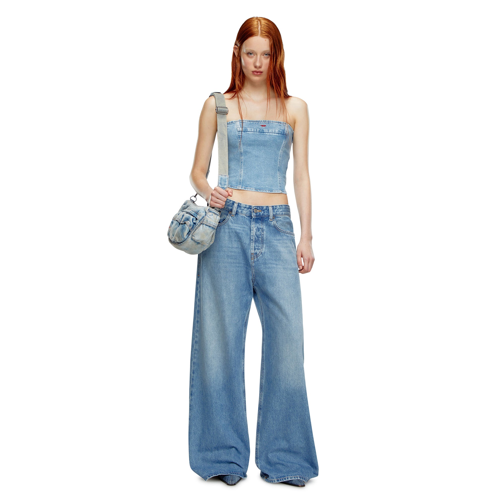 Diesel Womens De-Ville Denim Tube Top
