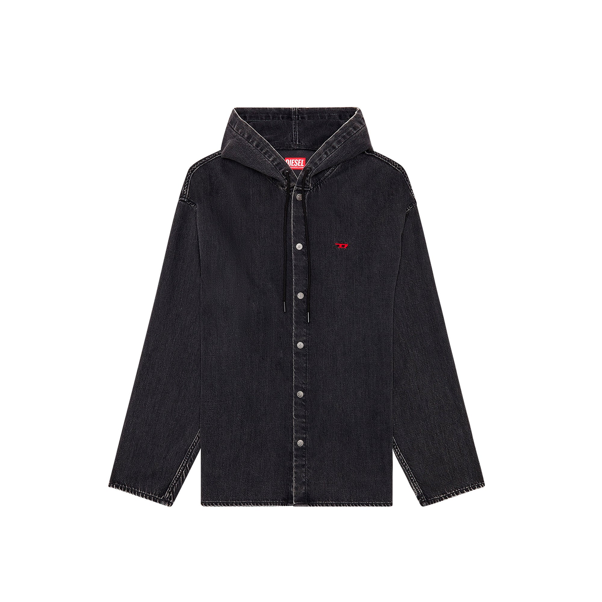Diesel Mens D-DEWNY-HOOD Hooded Denim Jacket