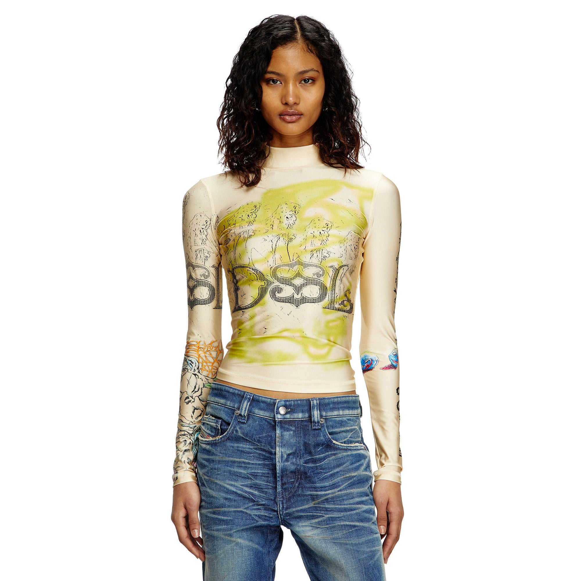 Diesel Womens T-Imun Turtleneck Top