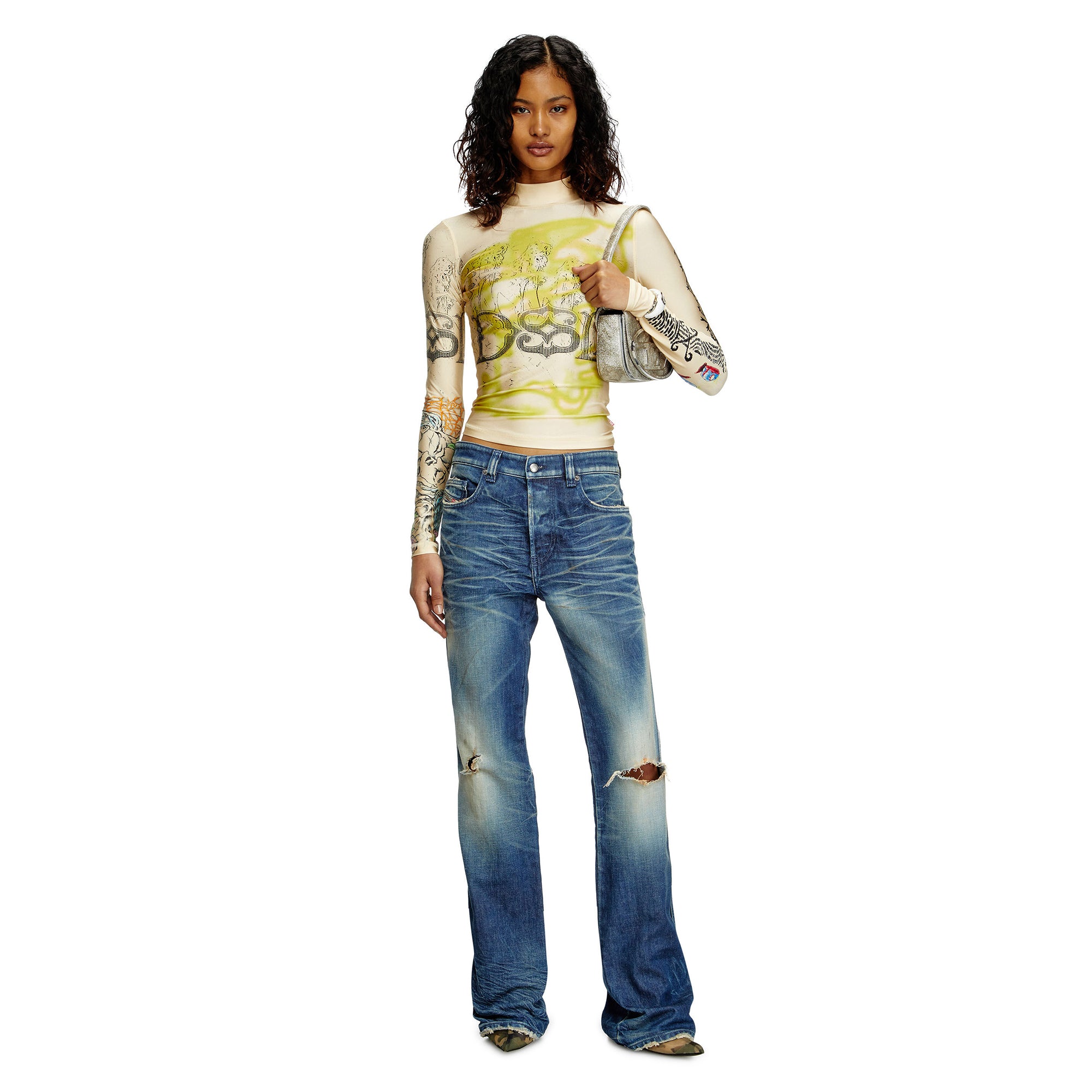 Diesel Womens T-Imun Turtleneck Top