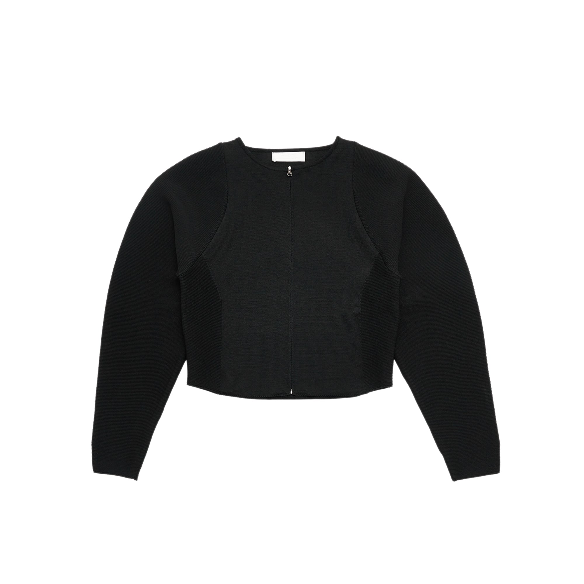 Amomento Womens Rounded Zip-Up Cardigan