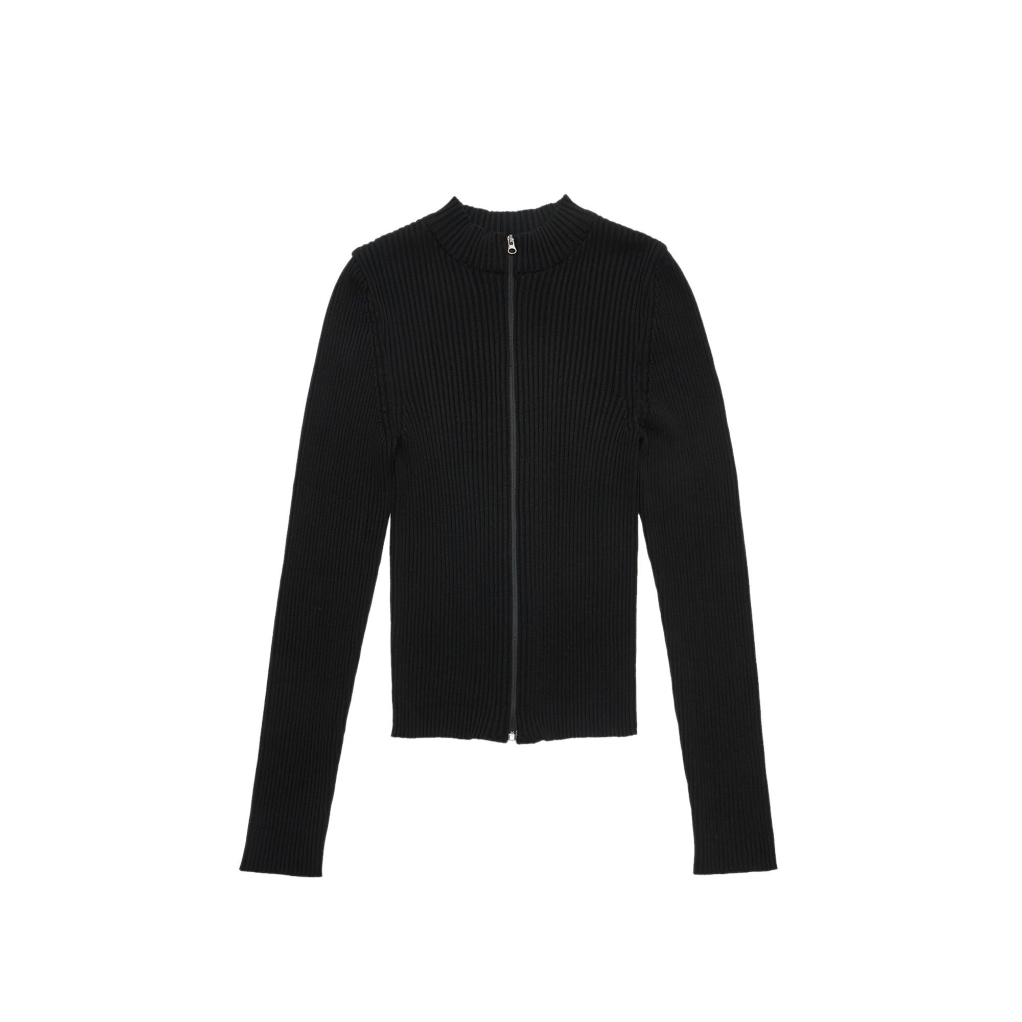 Amomento Womens Ribbed Mock Neck Cardigan