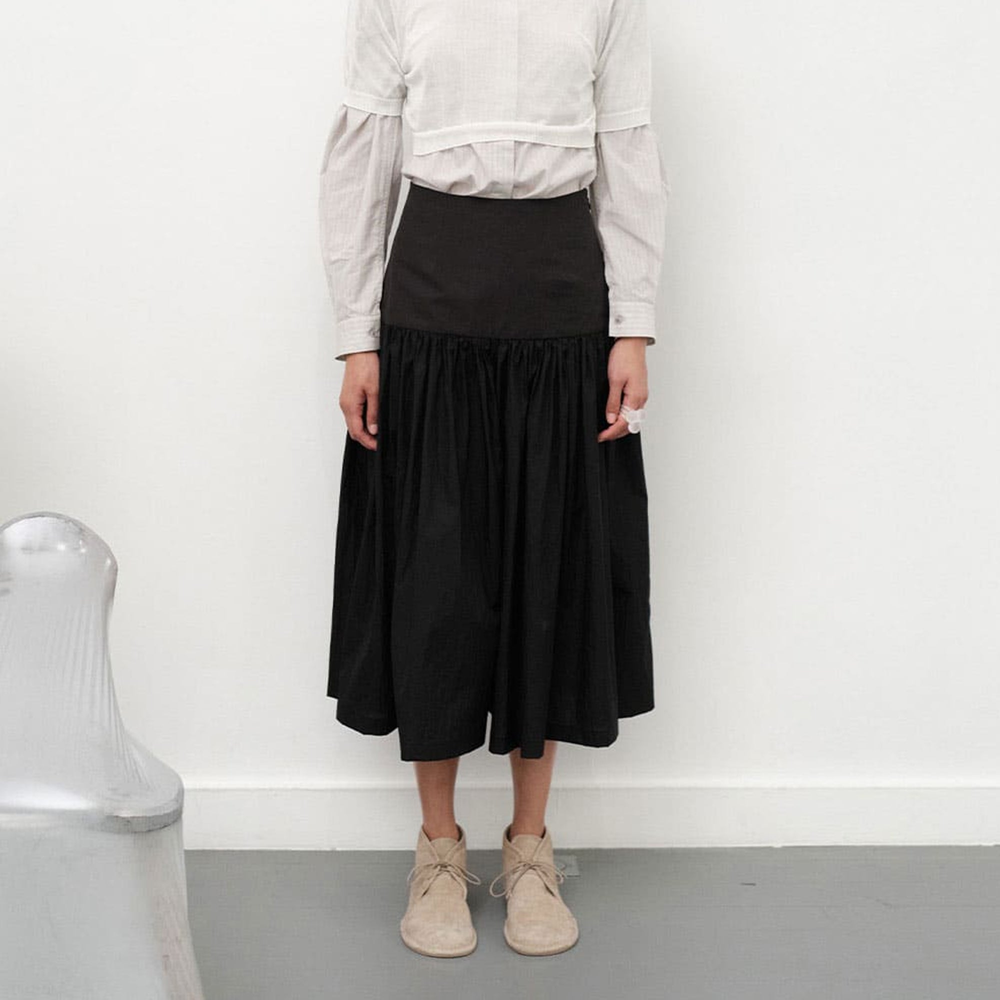 Amomento Womens Shirring Culotte Pants