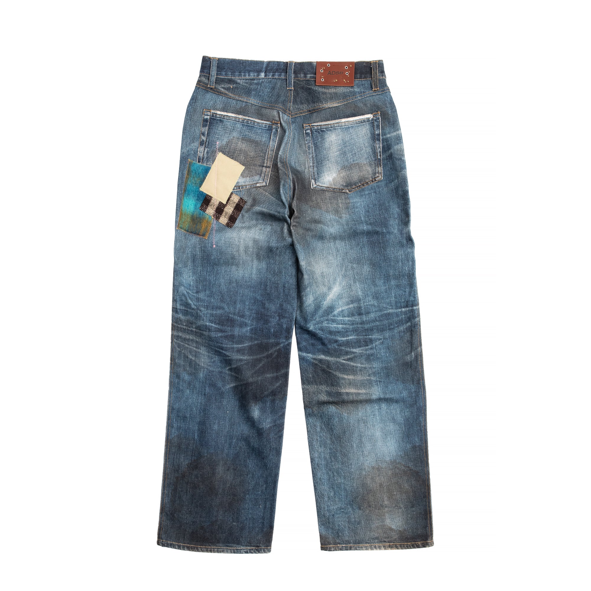 Andersson Bell Mens Patchwork Printed Denim Trompe L'oeil Jeans
