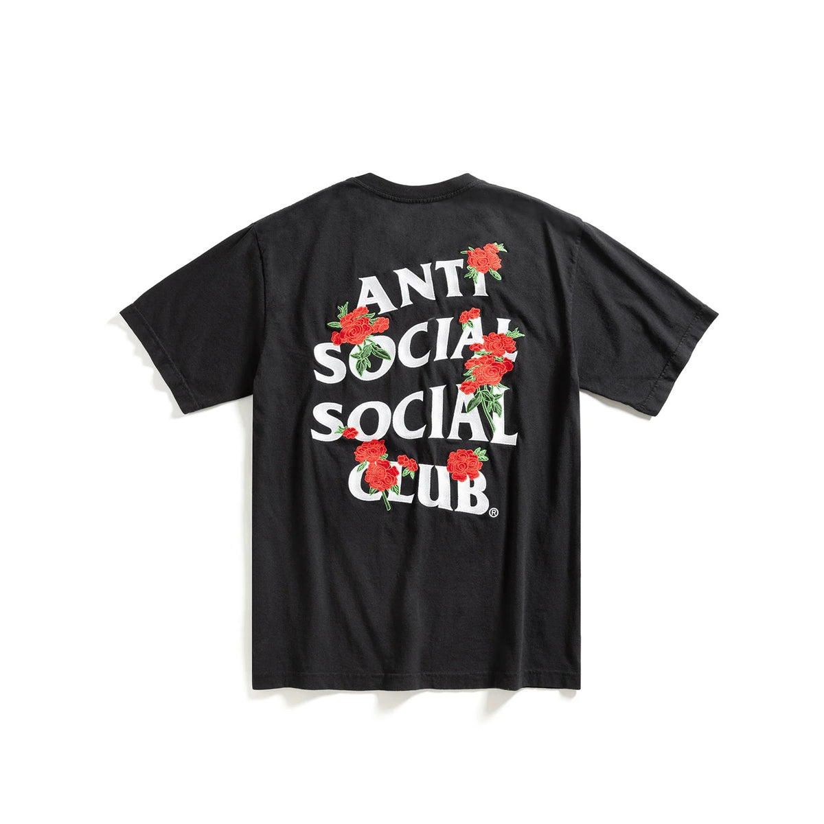 Anti Social Social Club Mens Embroidered Rose Kkotch Tee