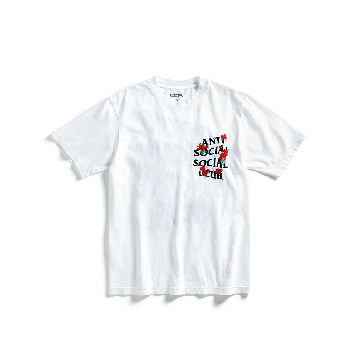 Anti Social Social Club Mens Embroidered Rose Kkotch Tee