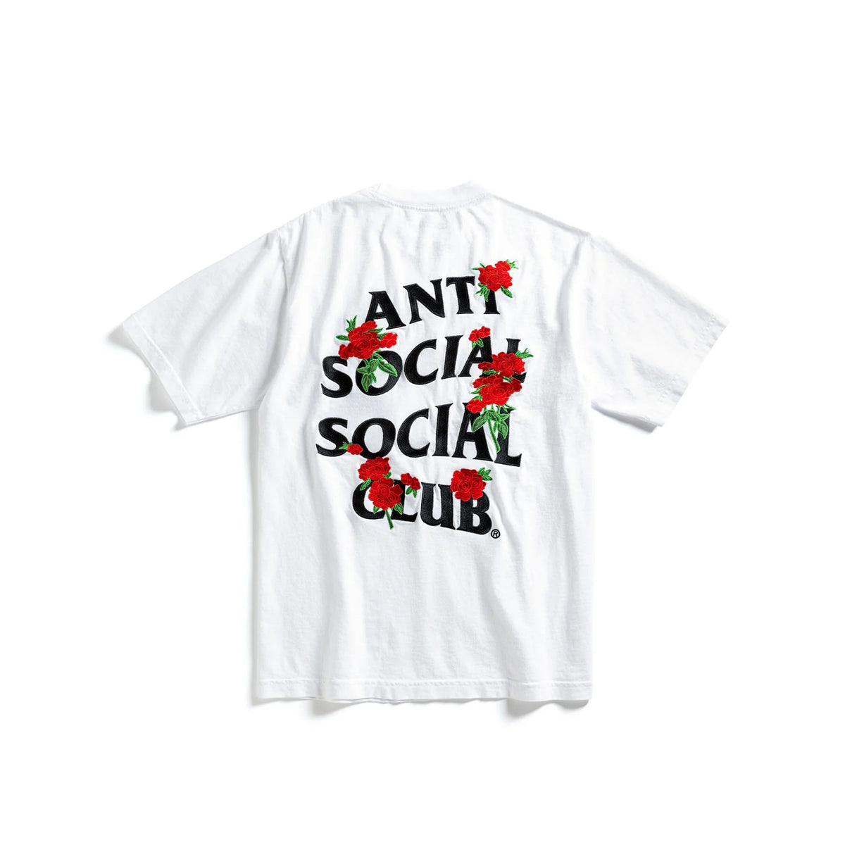 Anti Social Social Club Mens Embroidered Rose Kkotch Tee