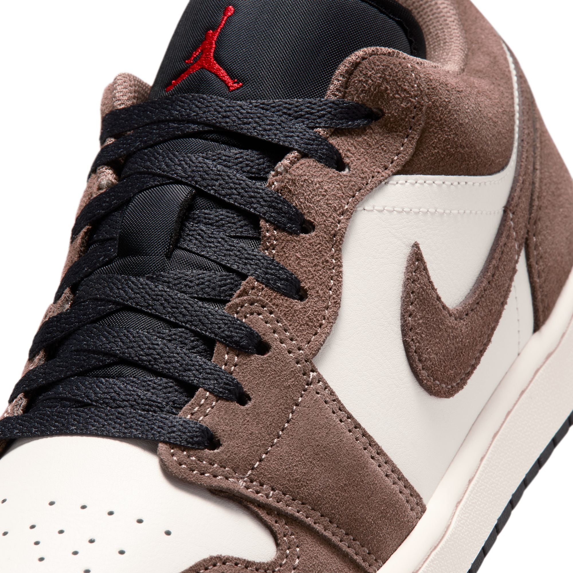 brown white black sneakers on a white background