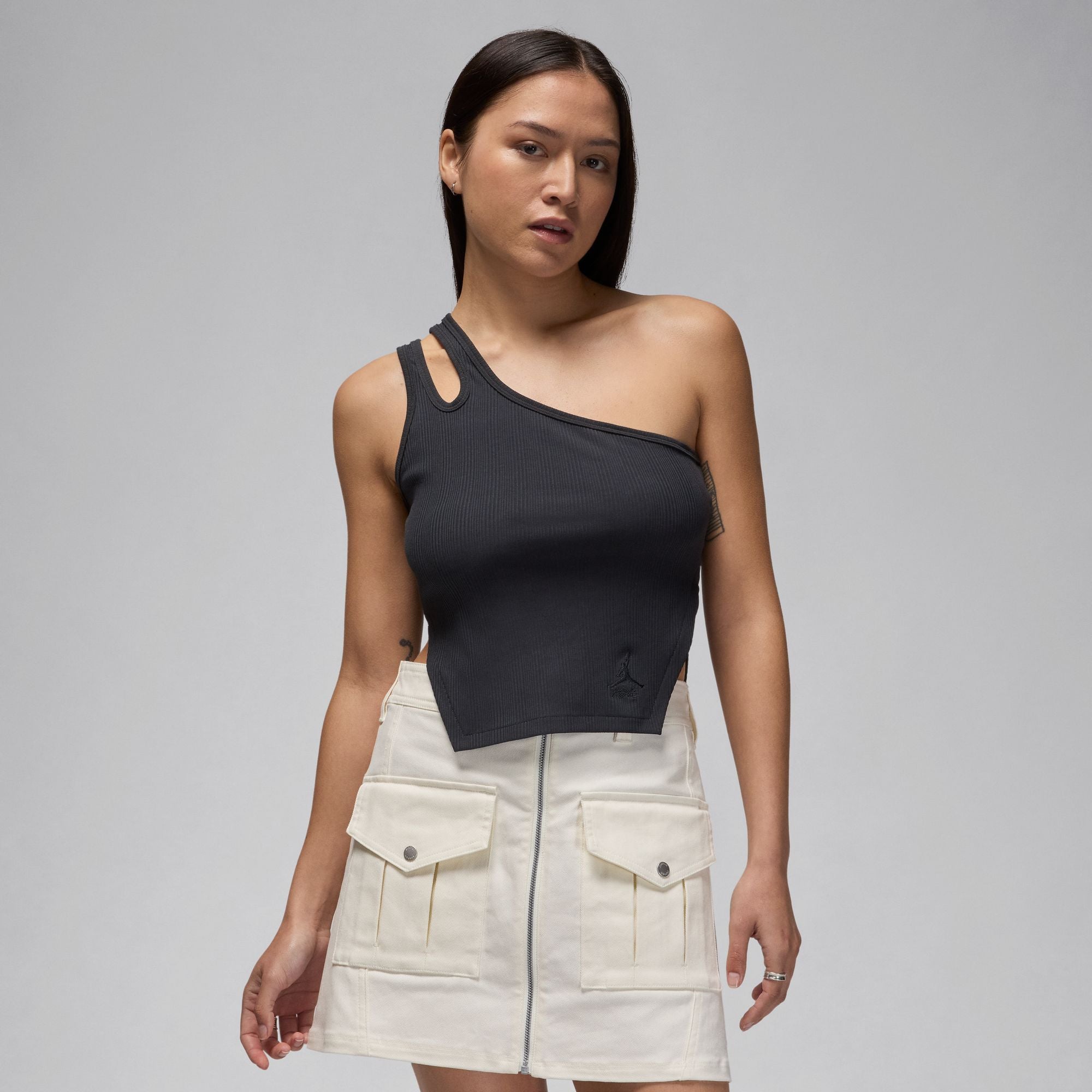 Air Jordan Womens Asymmetrical Ribbed Tank