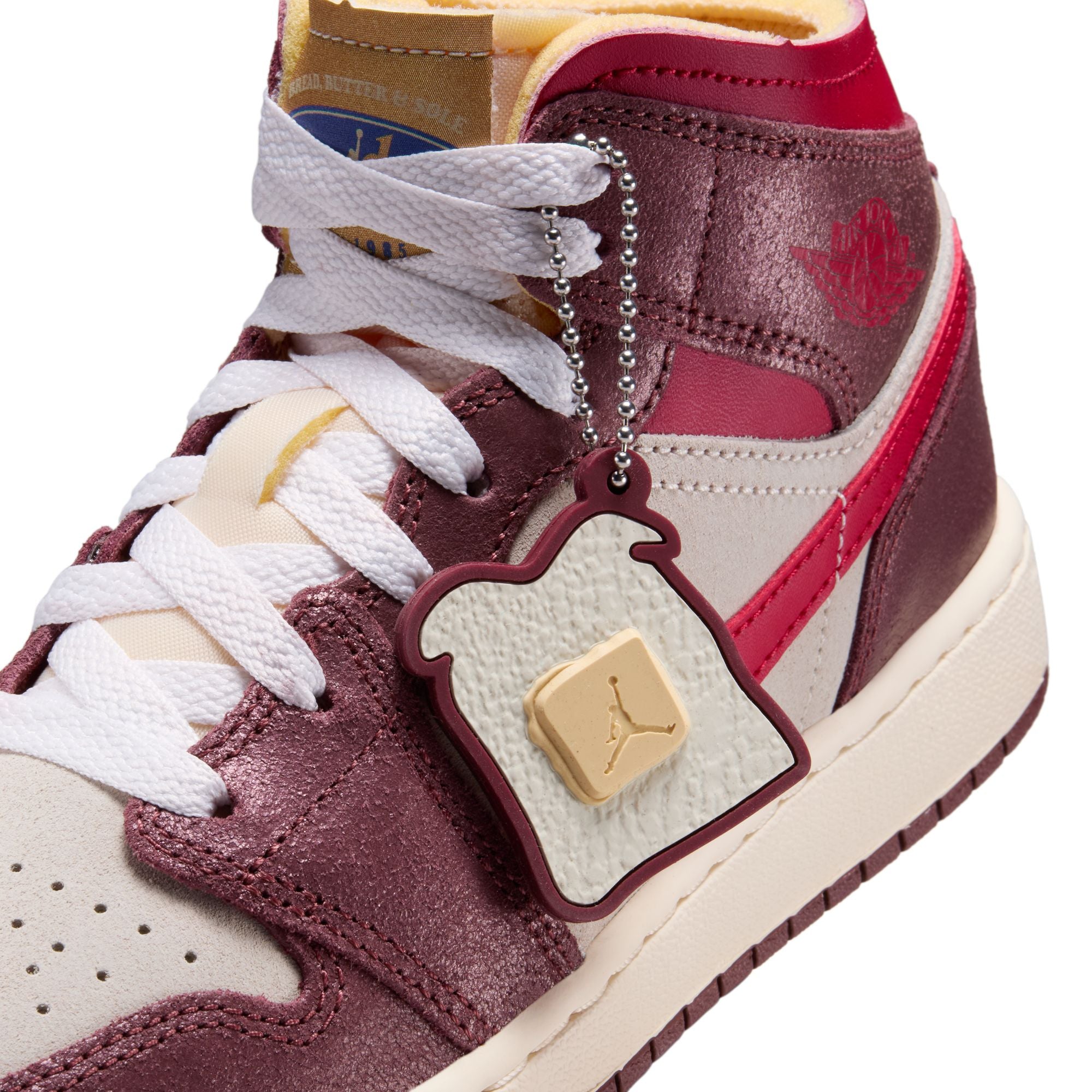 Air Jordan 1 Kids Mid SE "Buttered Toast" Shoes