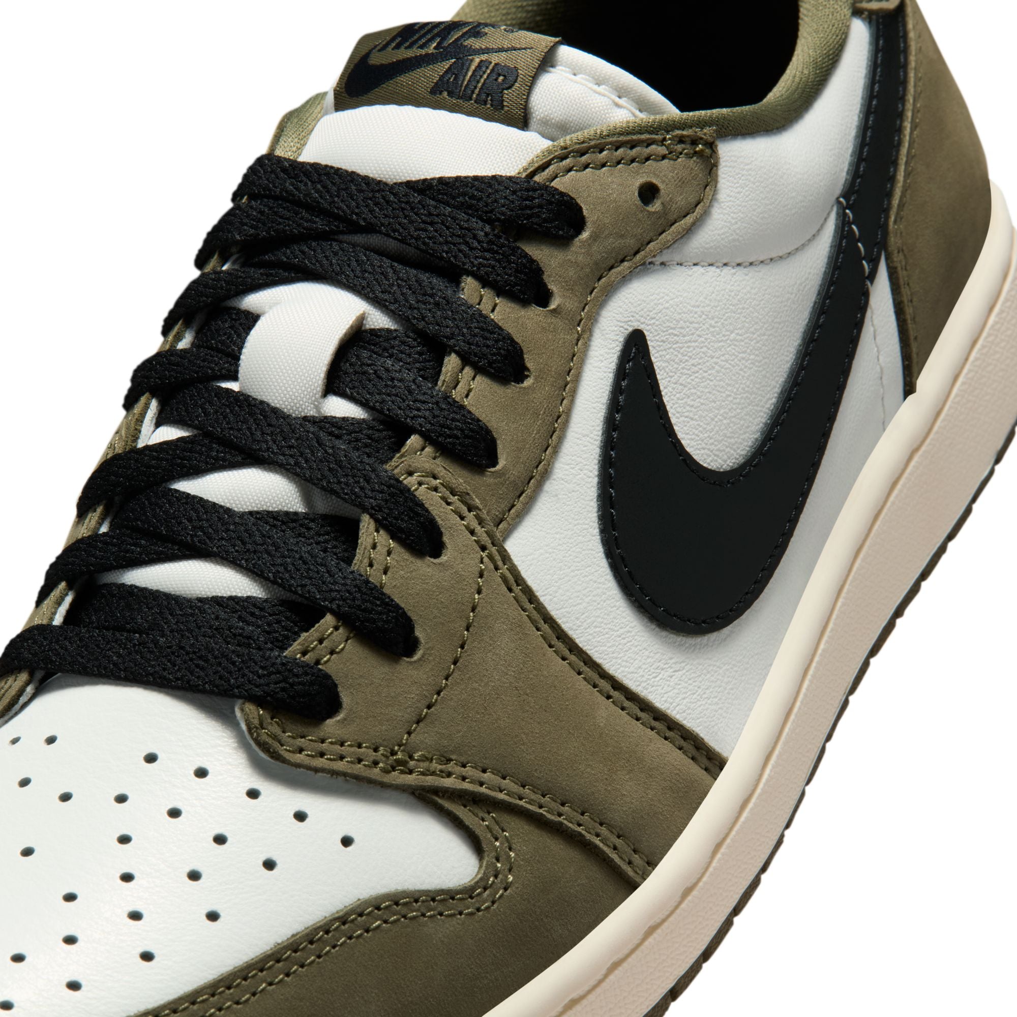Air Jordan 1 Mens Retro Low "Medium Olive" Shoes