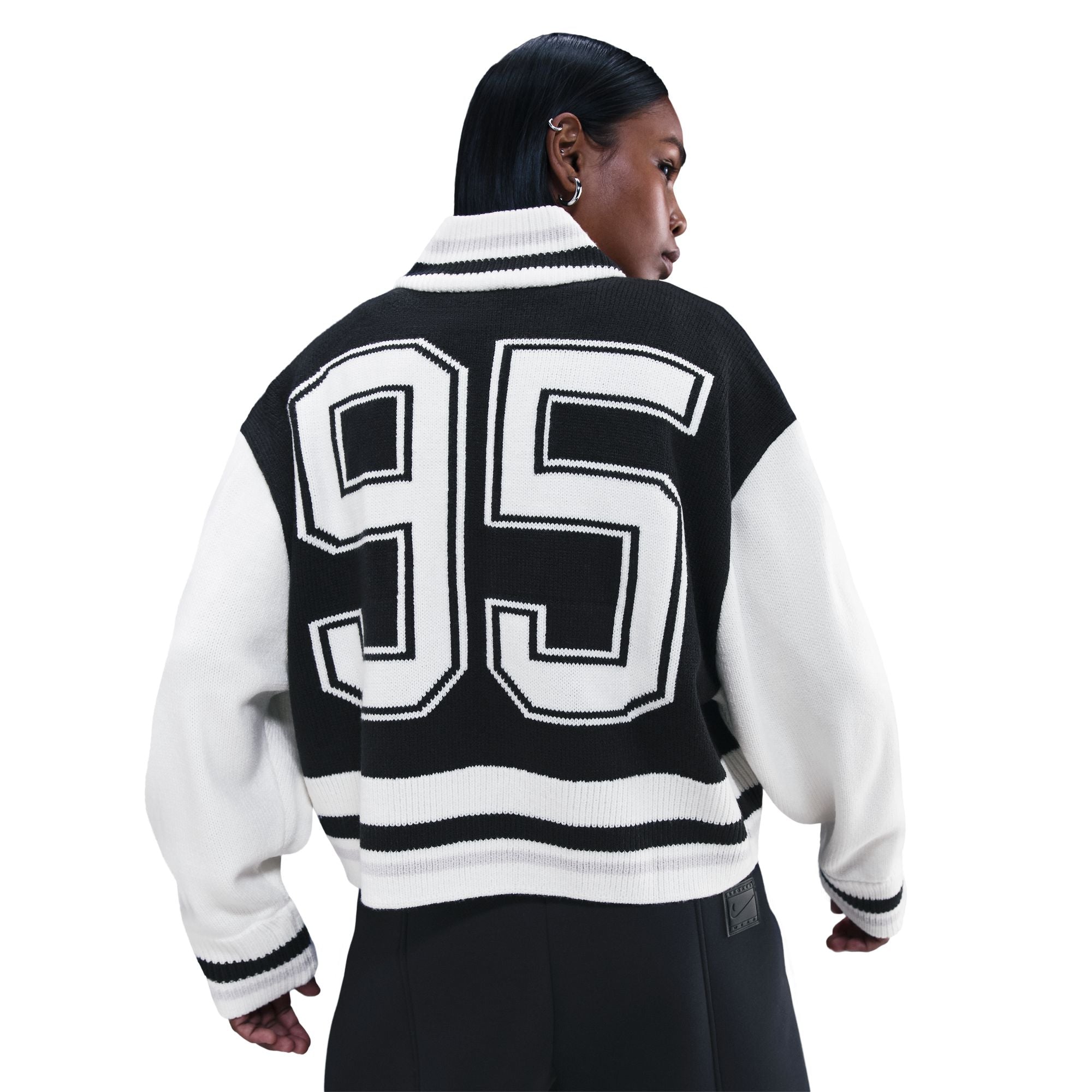 Nike Womens Cardigan Zip Up Knit Sweater