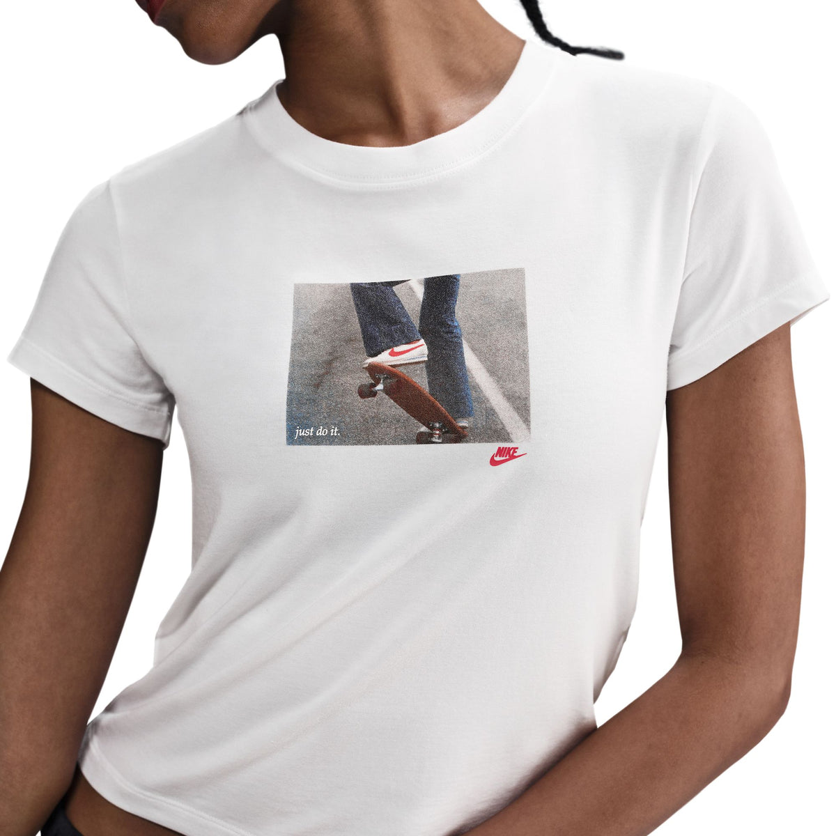 Nike Womens Chill Knit Slim Cropped Tee